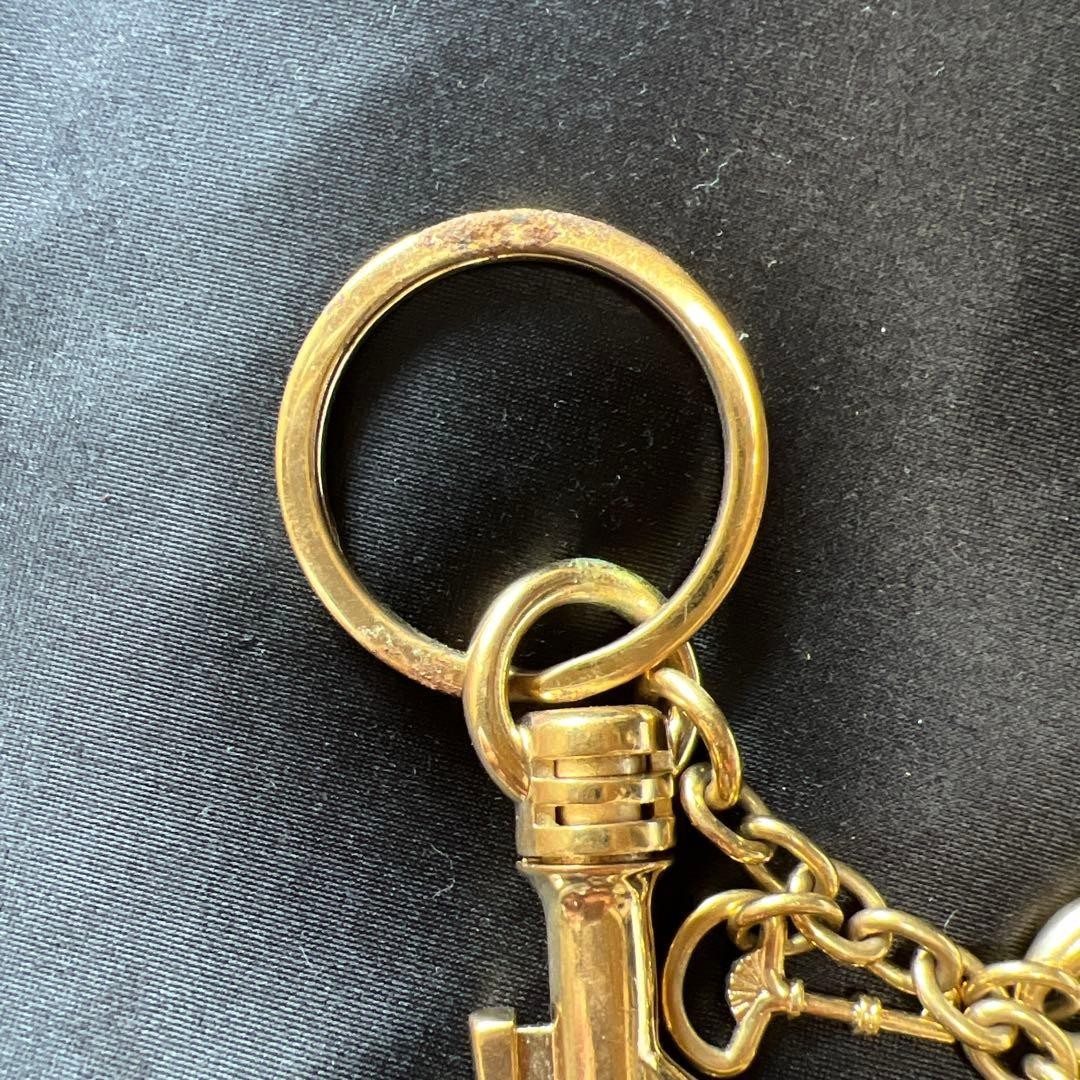 Chloe Paddington Padlock Bag Charm Gold Strap Key Lock w/Box Card