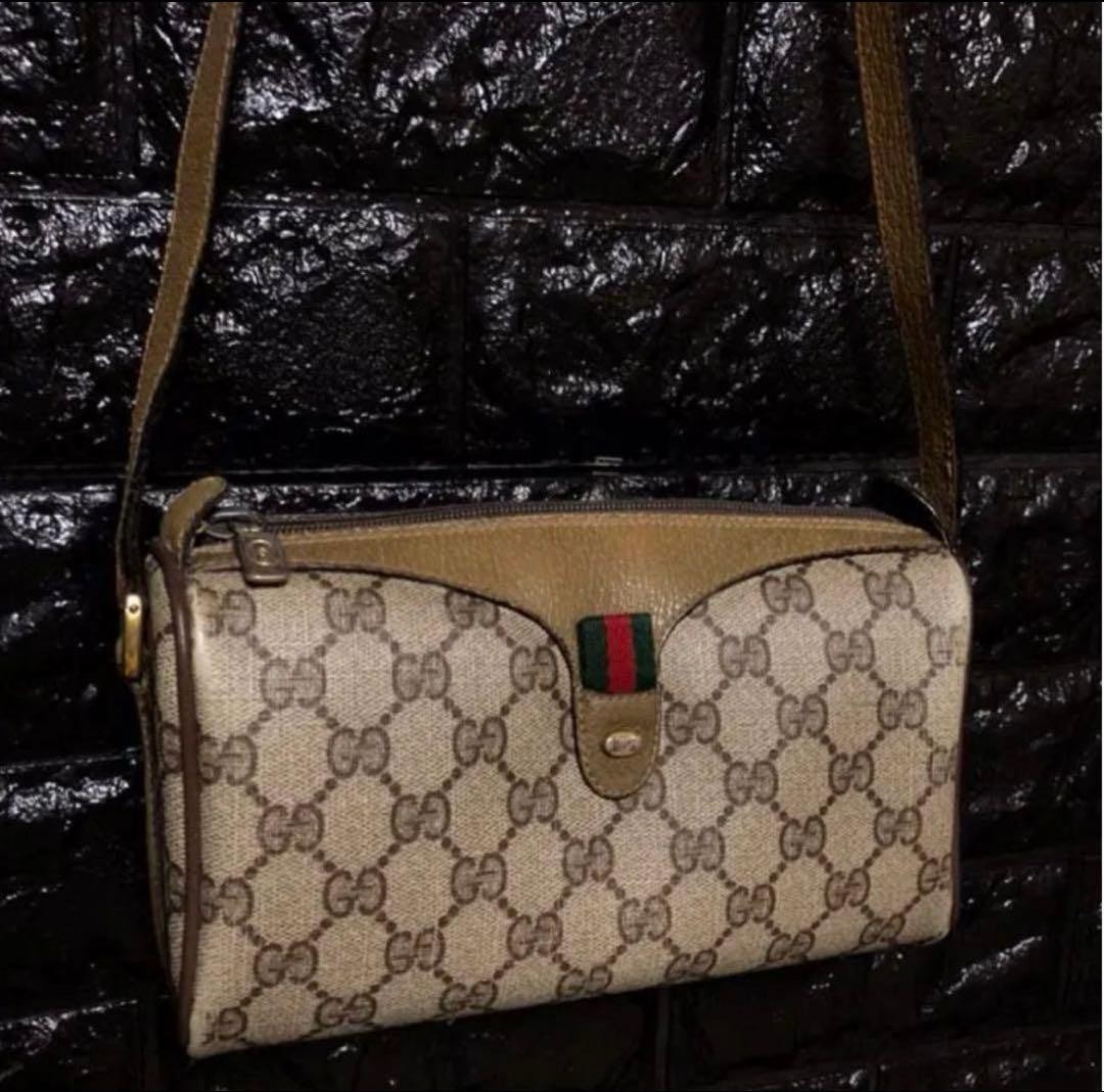 GUCCI Sherry line Crossbody Bag Women Auth 5.31 x 7.87 x 2.36inch