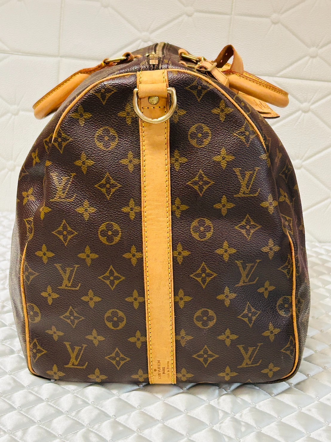 Louis Vuitton Keepall Bandouliere 55 Monogram Canvas Brown Boston Bag M41414 LV