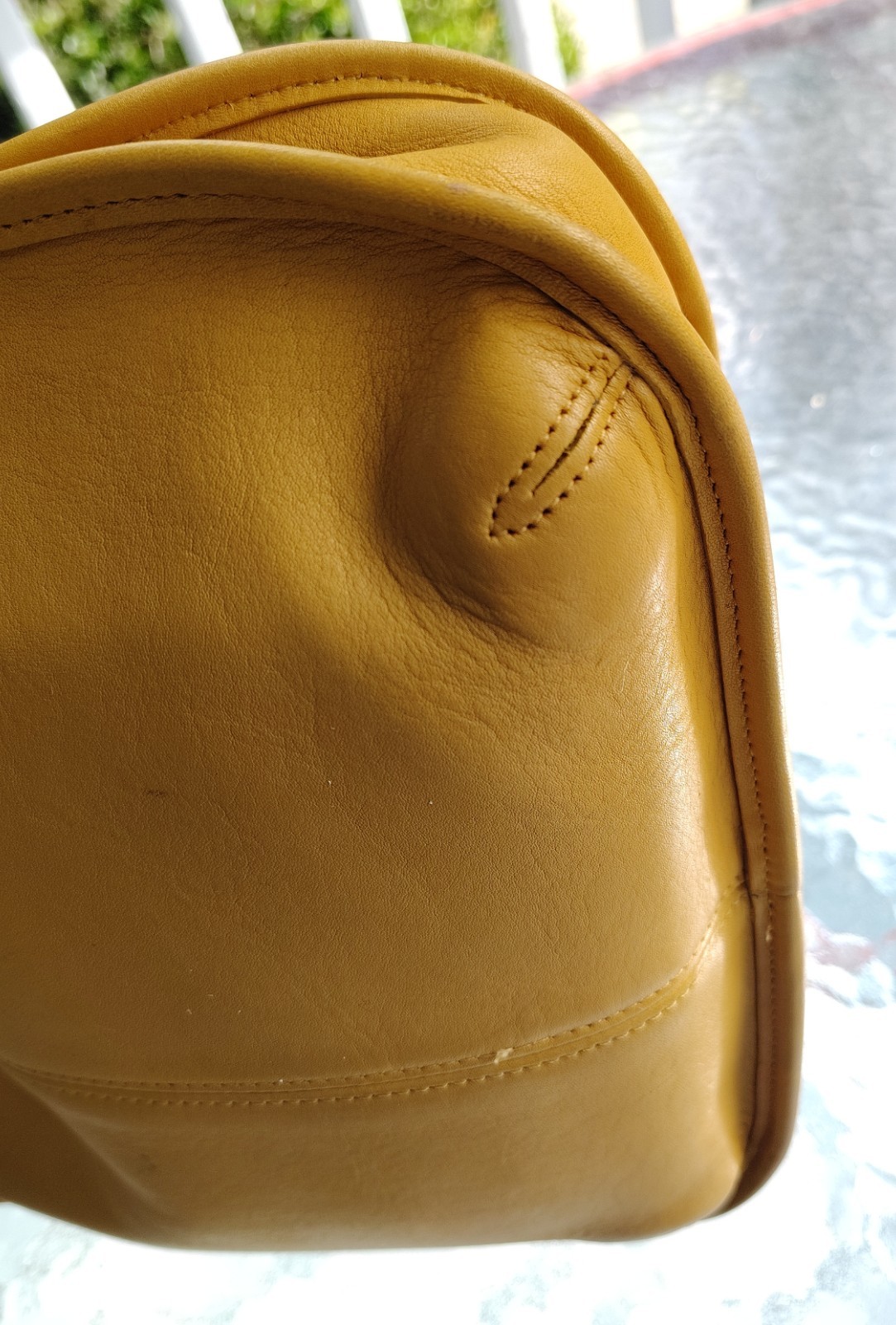 Coach MEDIUM L7D 9025 Vintage Mustard Yellow Leather Ergo Shoulder Bag