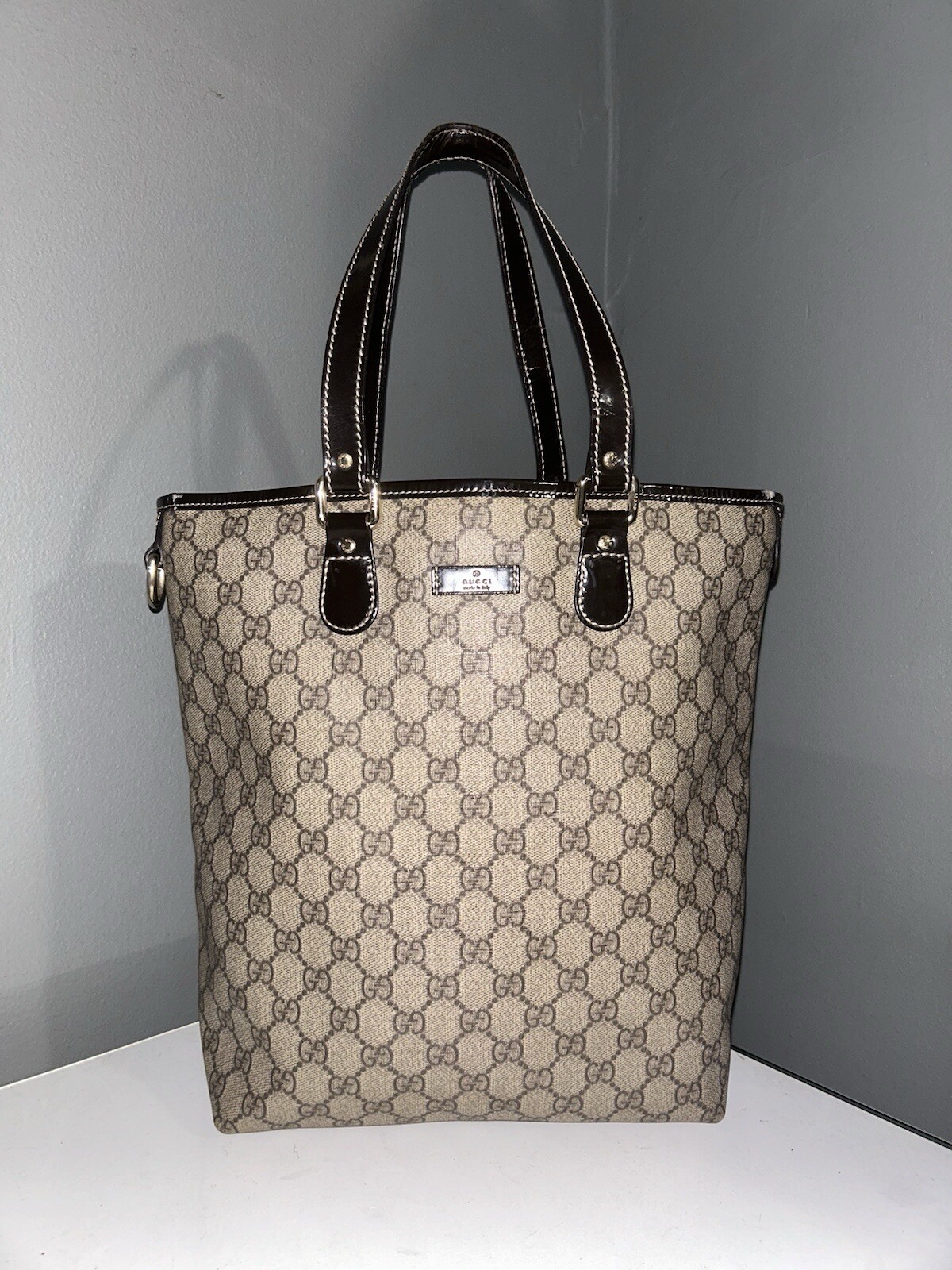 Gucci GG Supreme Coated Canvas Medium Joy Tote bag Authentic