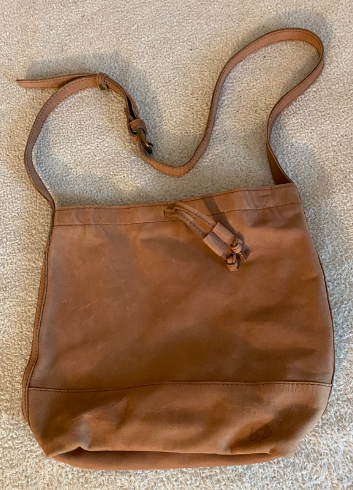 ABLE Handmade in Ethiopia Leather Crossbody Bag Purse 12.5″x11″x3.5″