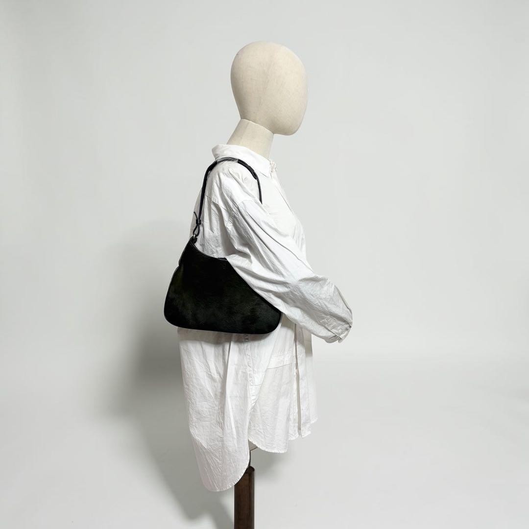 Rare COACH Green Haircalf Modern Vintage One Shoulder Bag Y2K