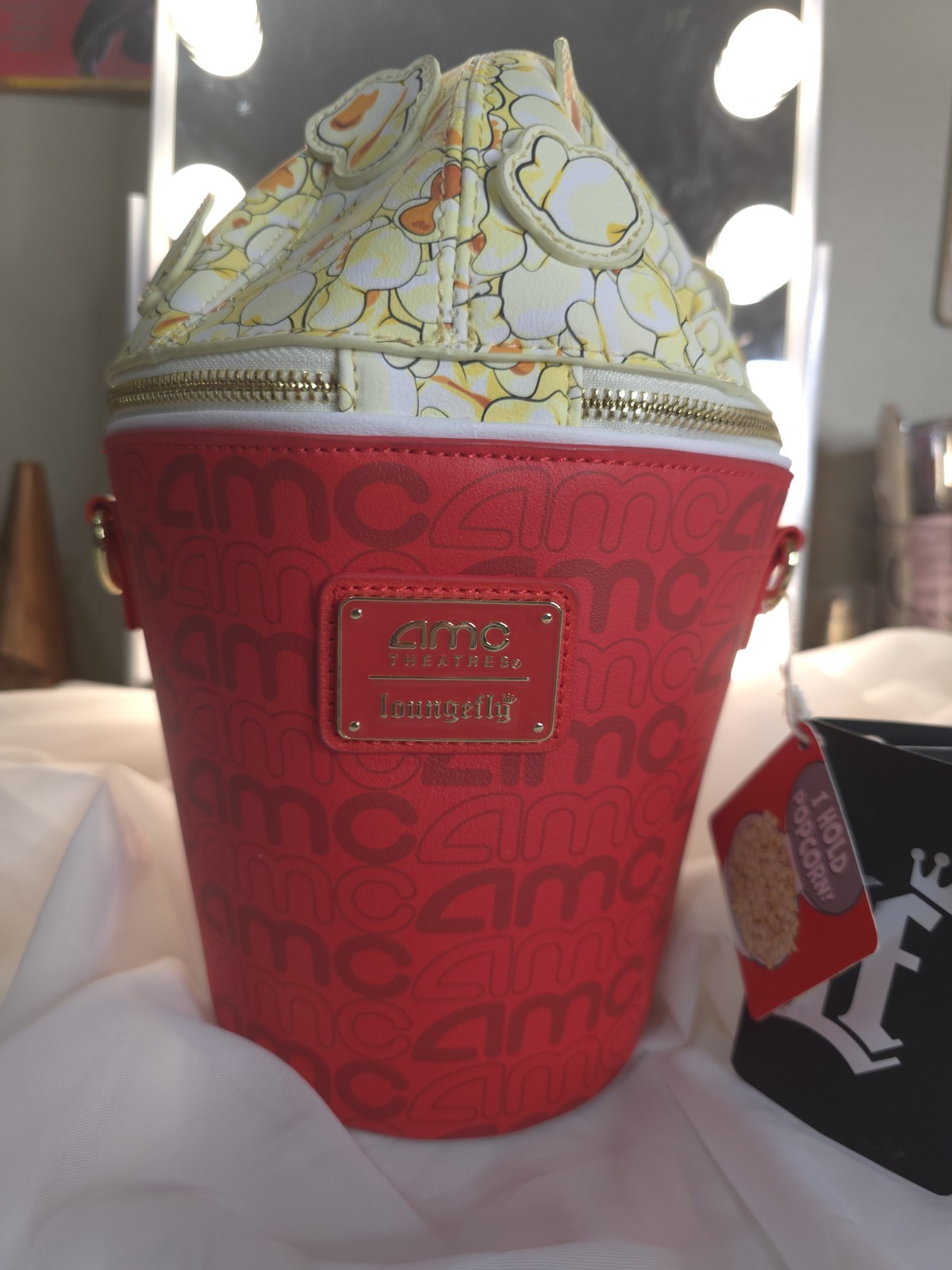 Loungefly AMC Theatres Perfectly Popcorn Red Small Zip Crossbody Bag