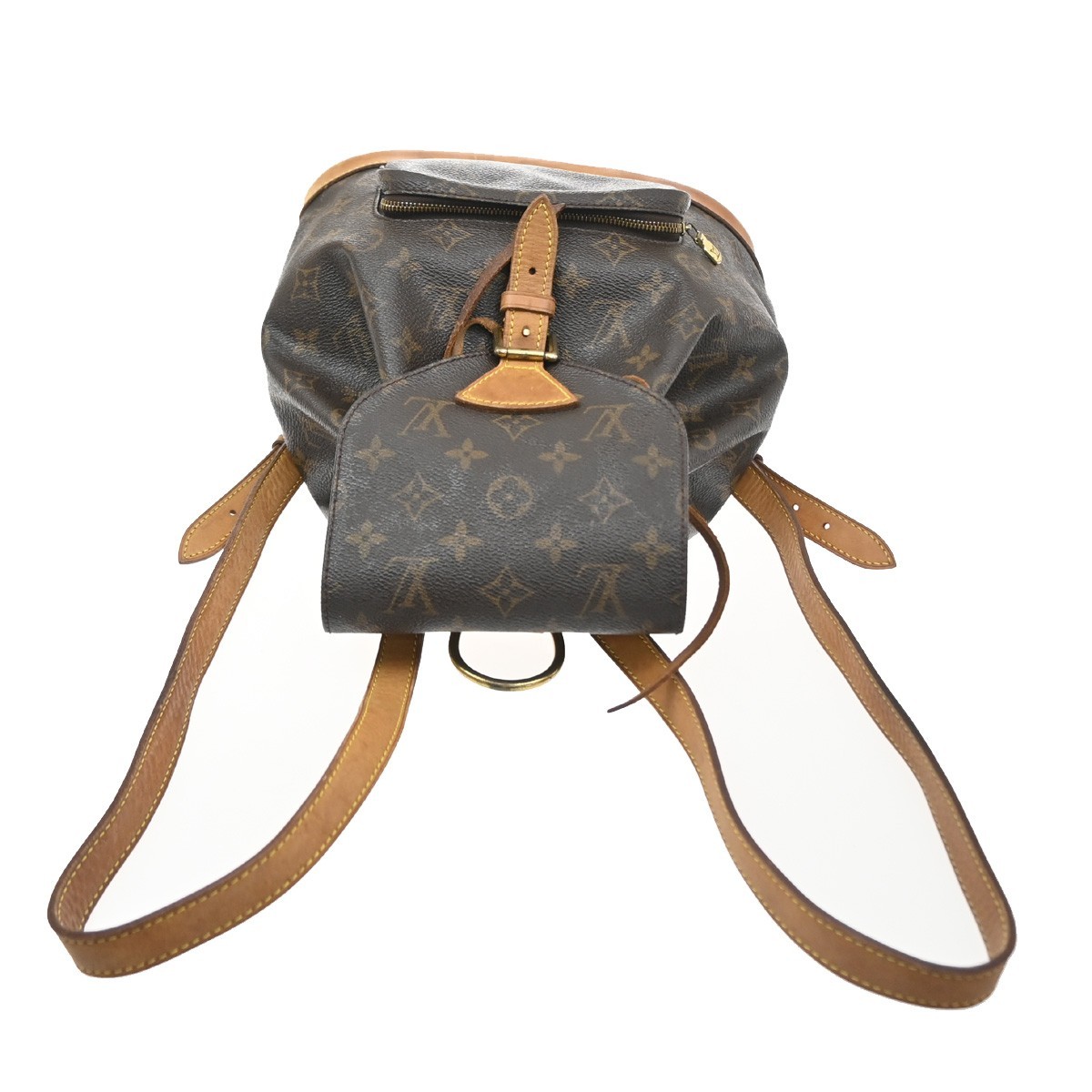 LOUIS VUITTON Montsouris MM Backpack Bag Monogram Leather Brown M51136 72SA234
