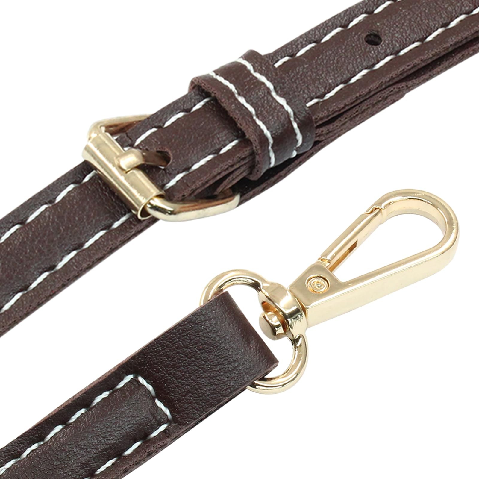 Moicstiy Brown Leather Purse Strap | Replacement, Adjustable, Crossbody Shoul…