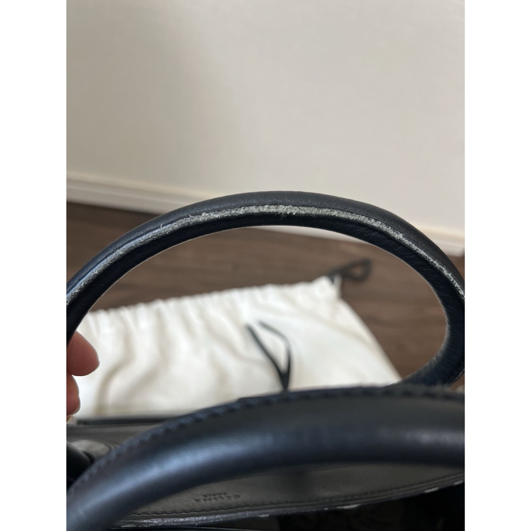CELINE Luggage Phantom Bag 28cm×30cm Black Leather Rare Luxury Tote Handbag
