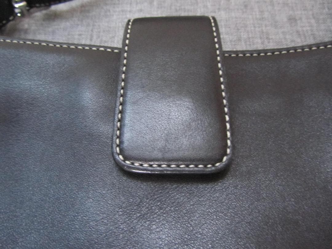 Authentic COACH Leather Mini Bag Black 15cm x 28cm Womens Shoulder Bag