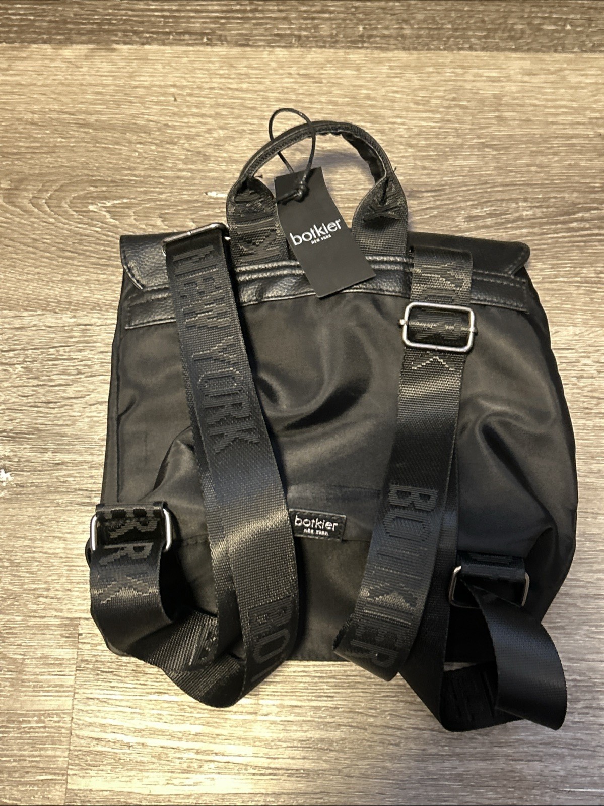 Botkier New York Trigger Mini Backpack Purse Bag Polyester Black