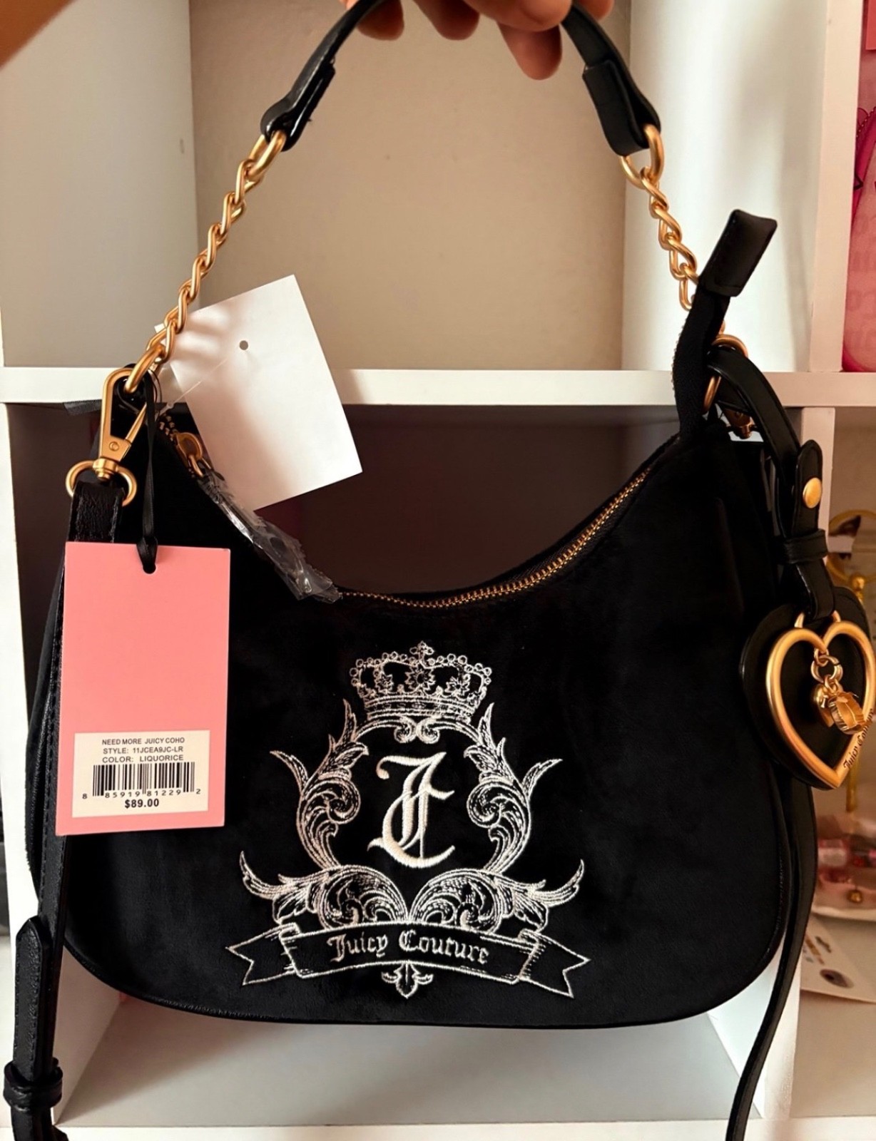 New Black Juicy Couture Purse Need More Juicy Bag Velour Vintage Style