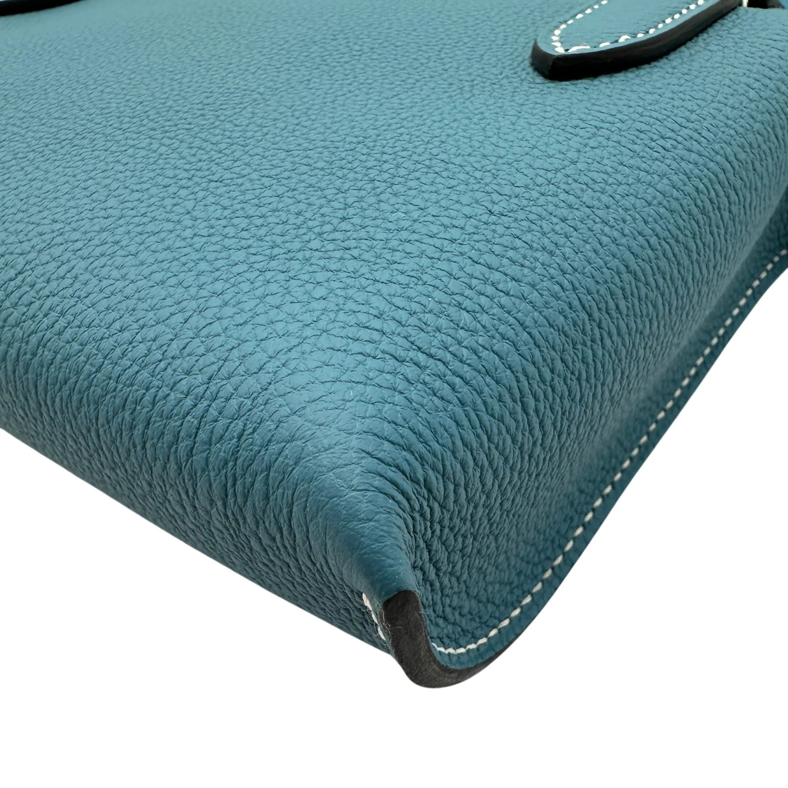 HERMES Vidopouch Blue Togo Leather Shoulder Bag W Stamp #OKB4905