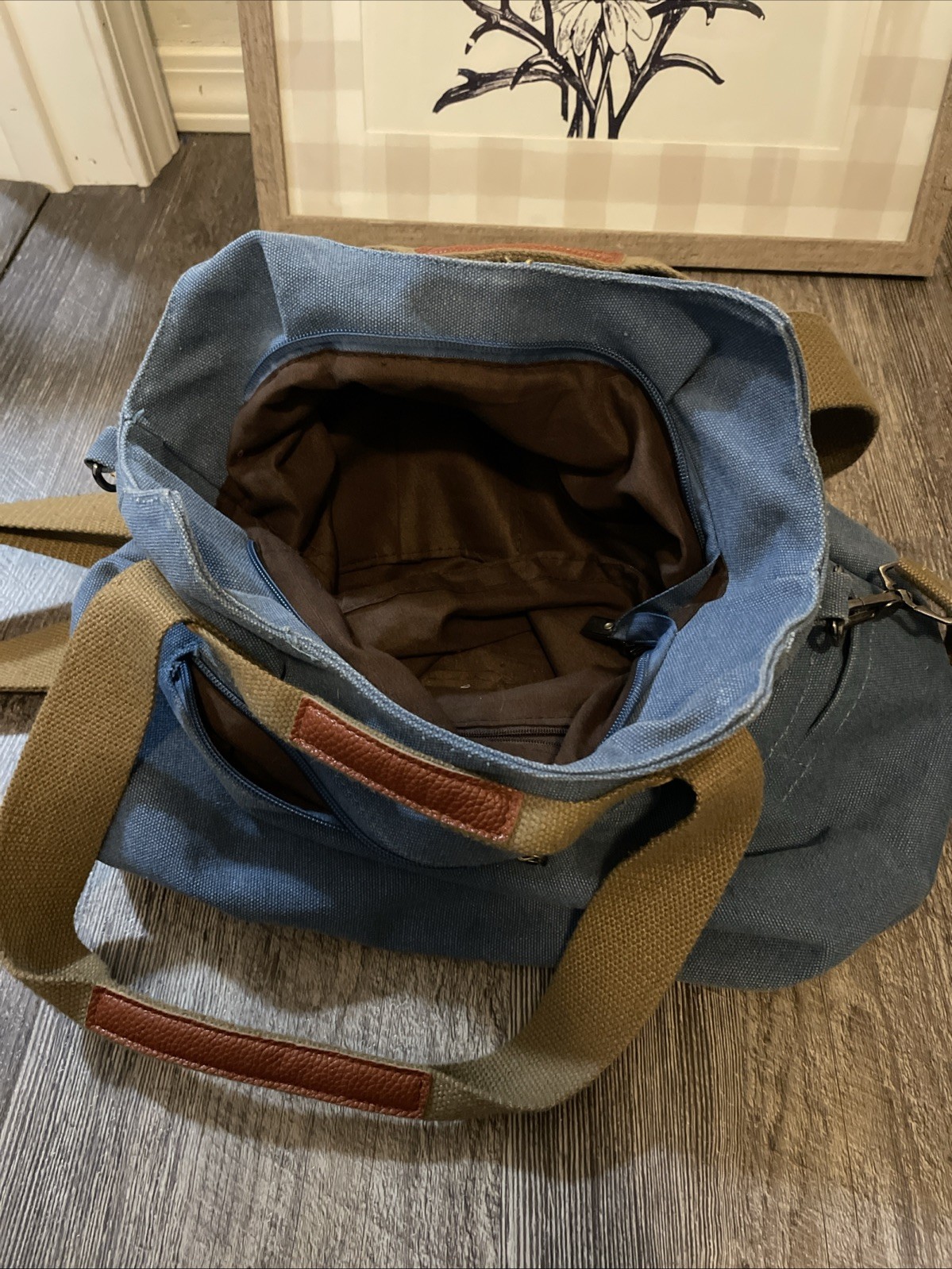 Chikencall Woman Bags Casual Vintage Hobo Canvas Multi-pocket Daily Purse