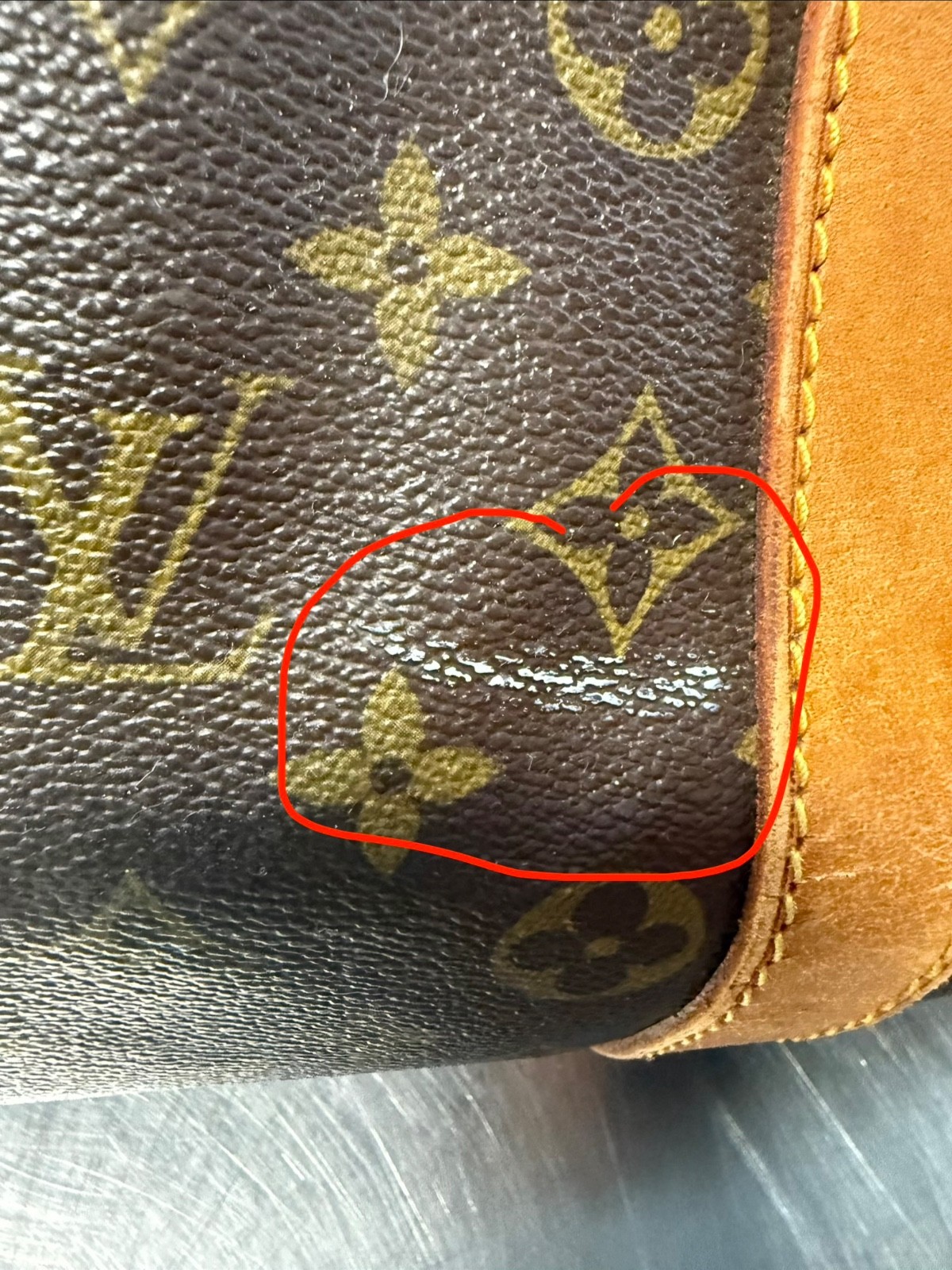 Vintage Louis Vuitton Keepall Monogram Duffle Bag 55 Brown Canvas Monogram NICE