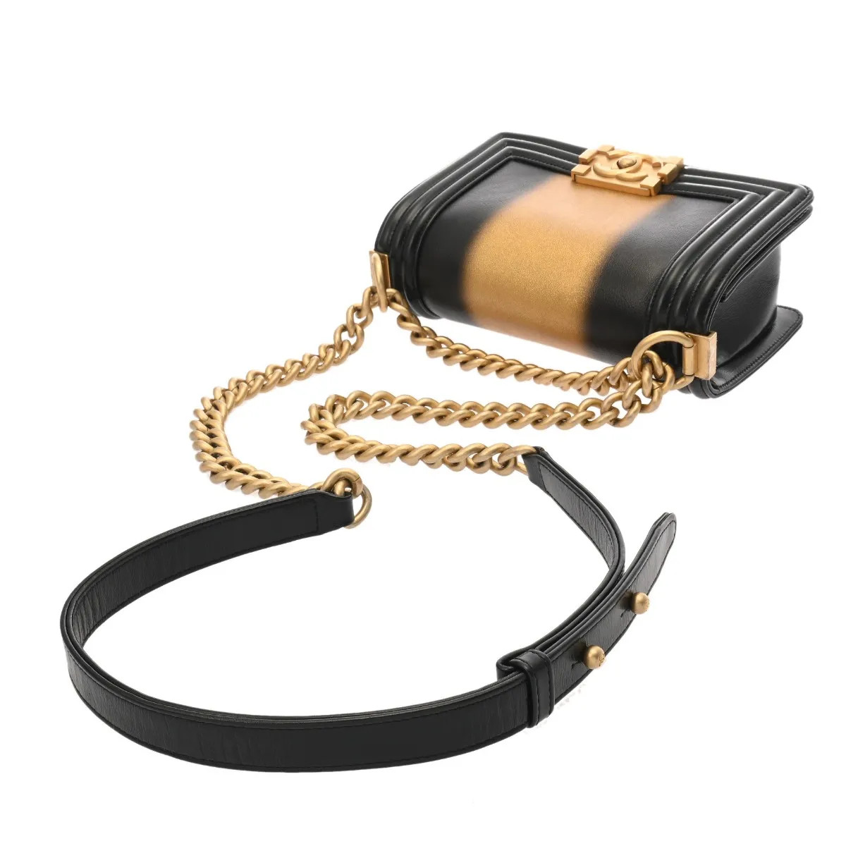 Chanel cm A67085 Shoulder Bag Calfskin Black #WB1032