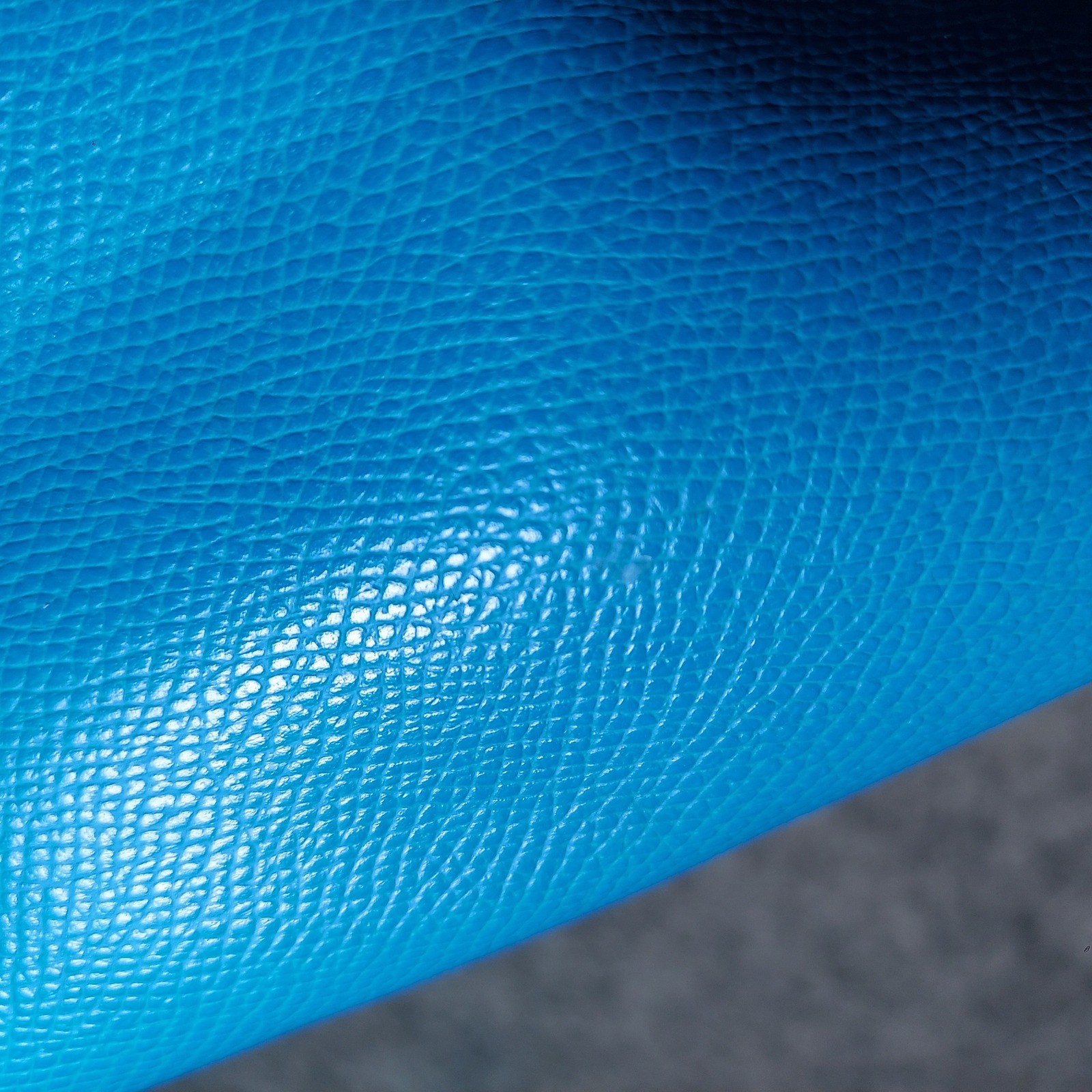 Coach Pebbled Leather Satchel Crossbody Bag Handbag Blue Orange Shoulder Purse