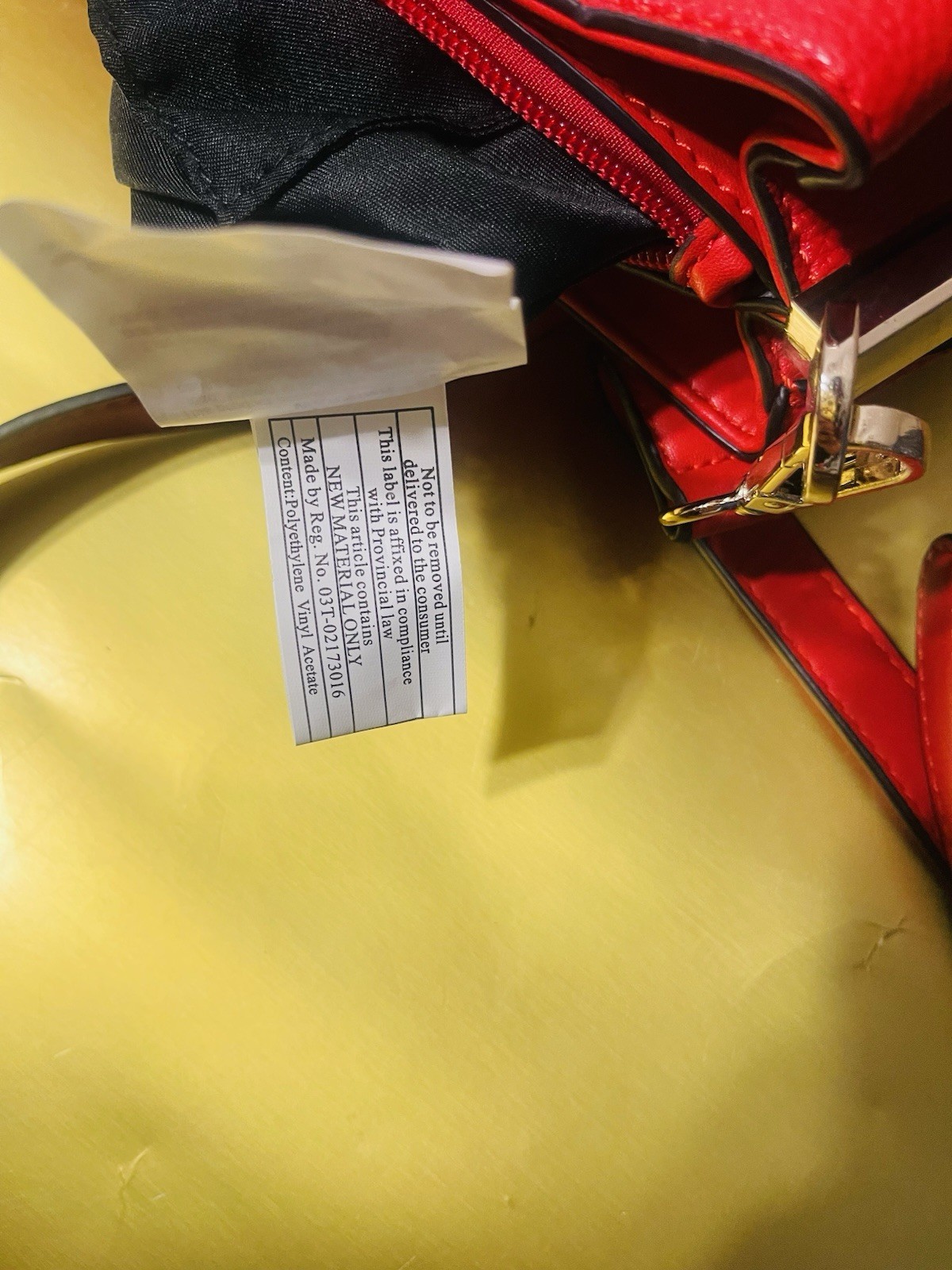 Celine Dion Maestro Red Studded Zip Satchel w/ Detachable Strap, Dust Bag