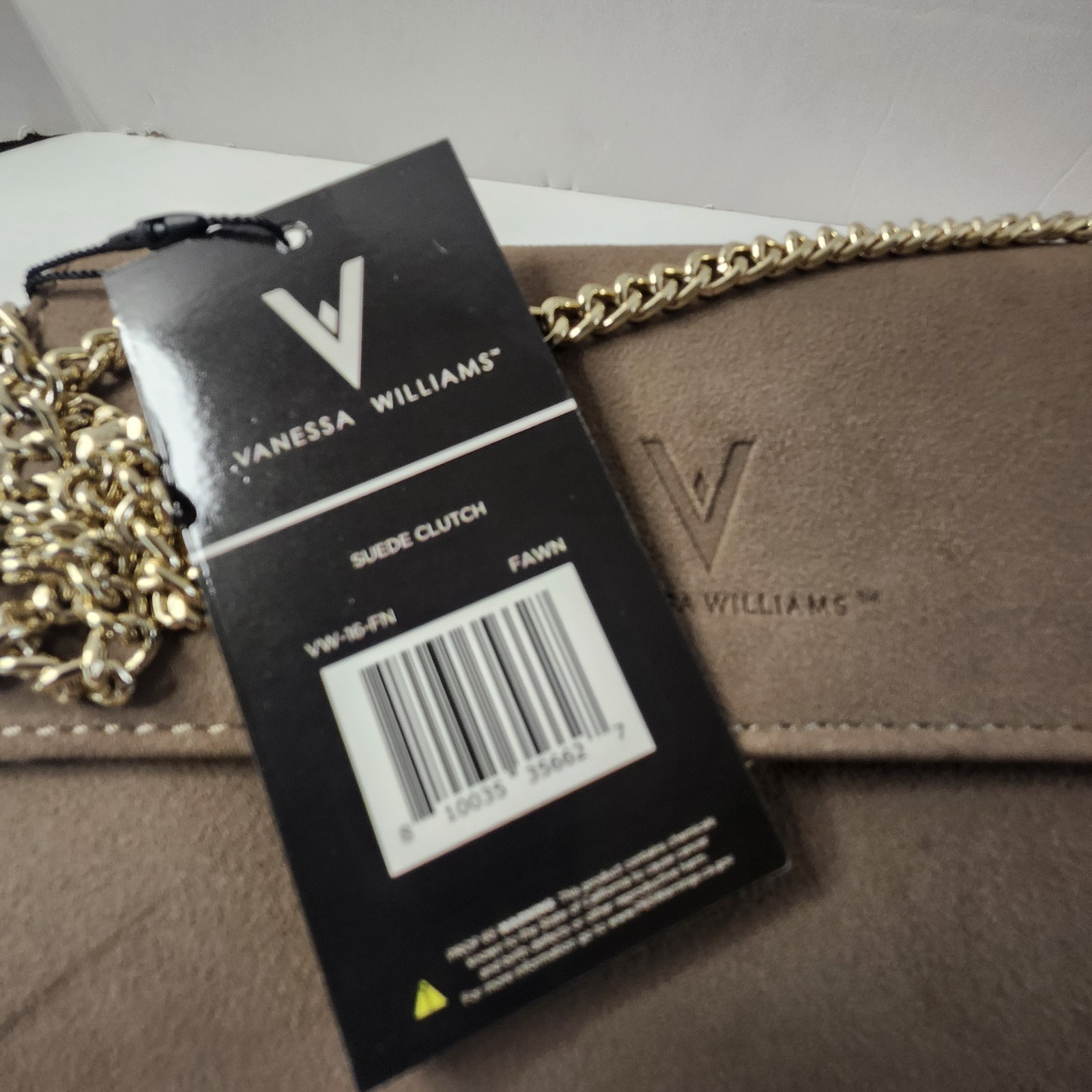 Vanessa Williams Purse Handbag With Tags Beige CHain Handle