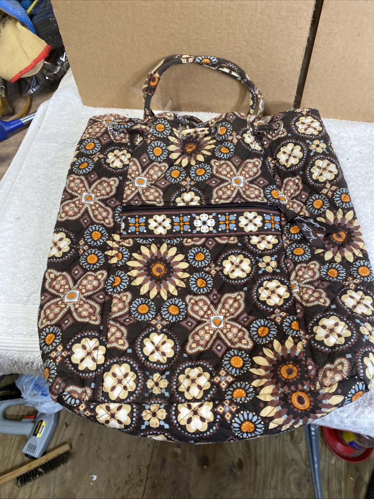 Vera Bradley Canyon Floral Design Backpack Approx. 12×10 Inches Zipper
