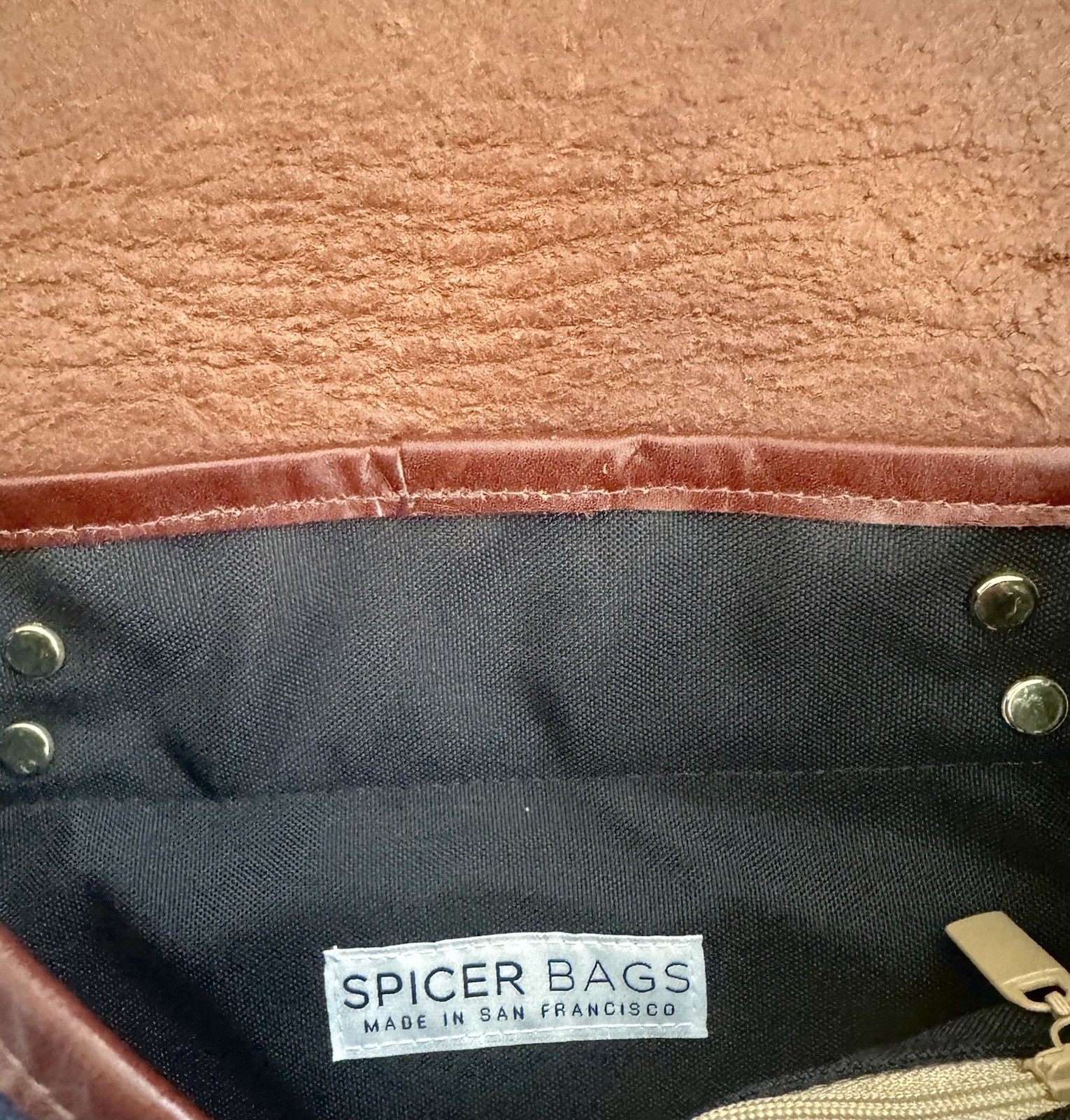 Spicer Bags San Francisco Cork & Canvas Foldover Backpack with Leather Straps