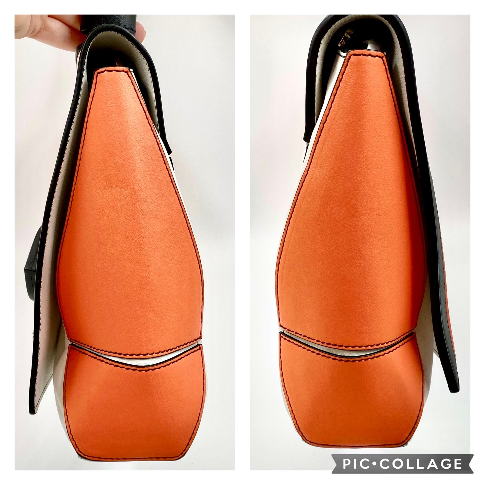 Emilio Pucci Pilot Leather Top Handle Bag Monogram Logo Purse Handbag