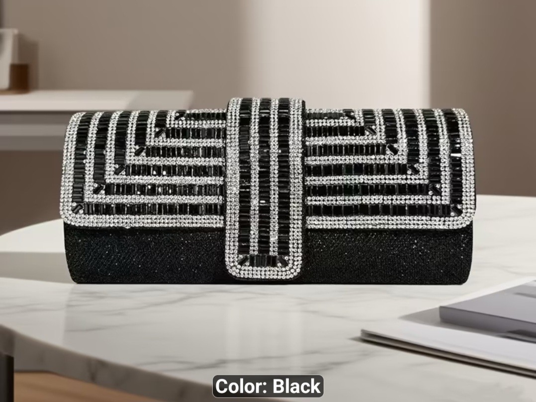 Rhinestone Evening Bags and Clutches, Glitter Formal Party Handbags for Women