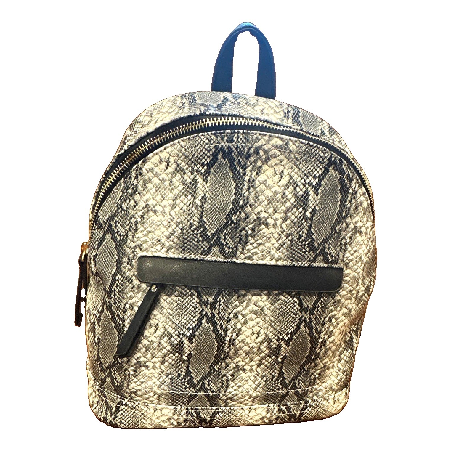 NWT Underonesky Gray/Black Snake Print Mini Backpack Black Straps and Zipper