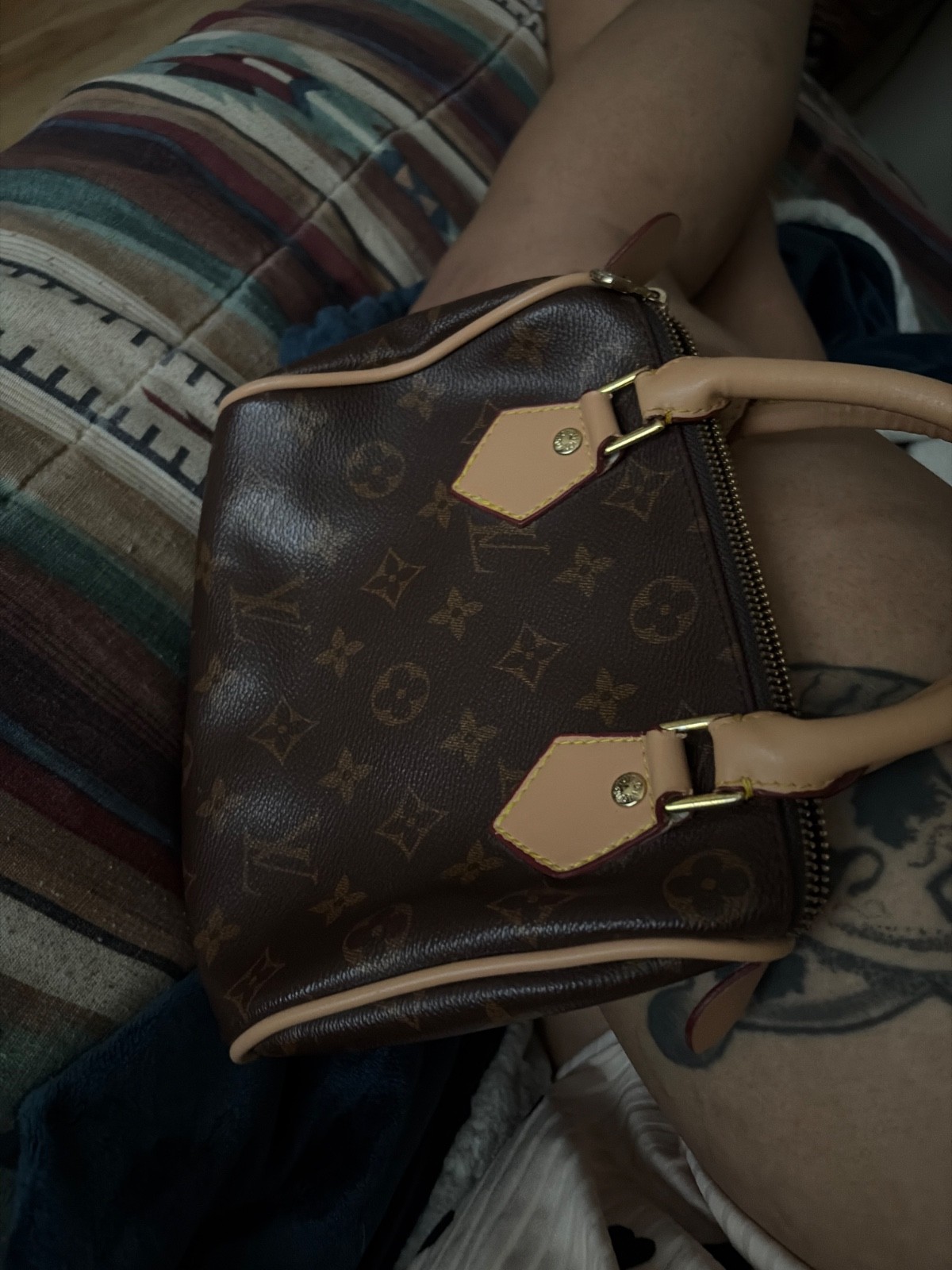 Louis Vuitton Speedy Shoulder Bag 30 Brown Canvas