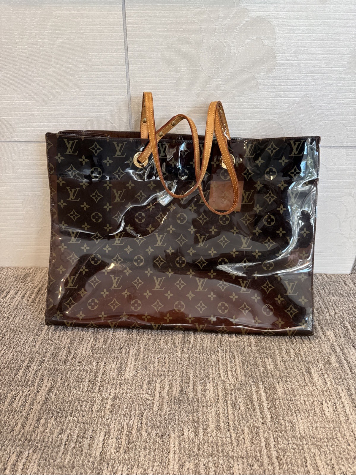LOUIS VUITTON Monogram Vinyl Cabas Cruise Tote Bag Leather Brown M50500 90284911