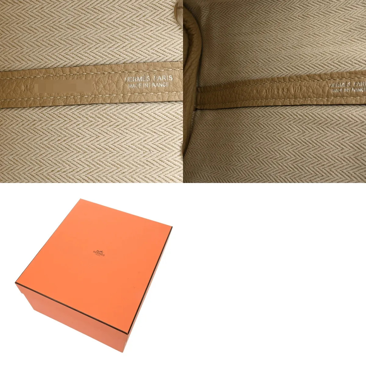 Hermes Garden Party Handbag Negonda Leather #WB4711
