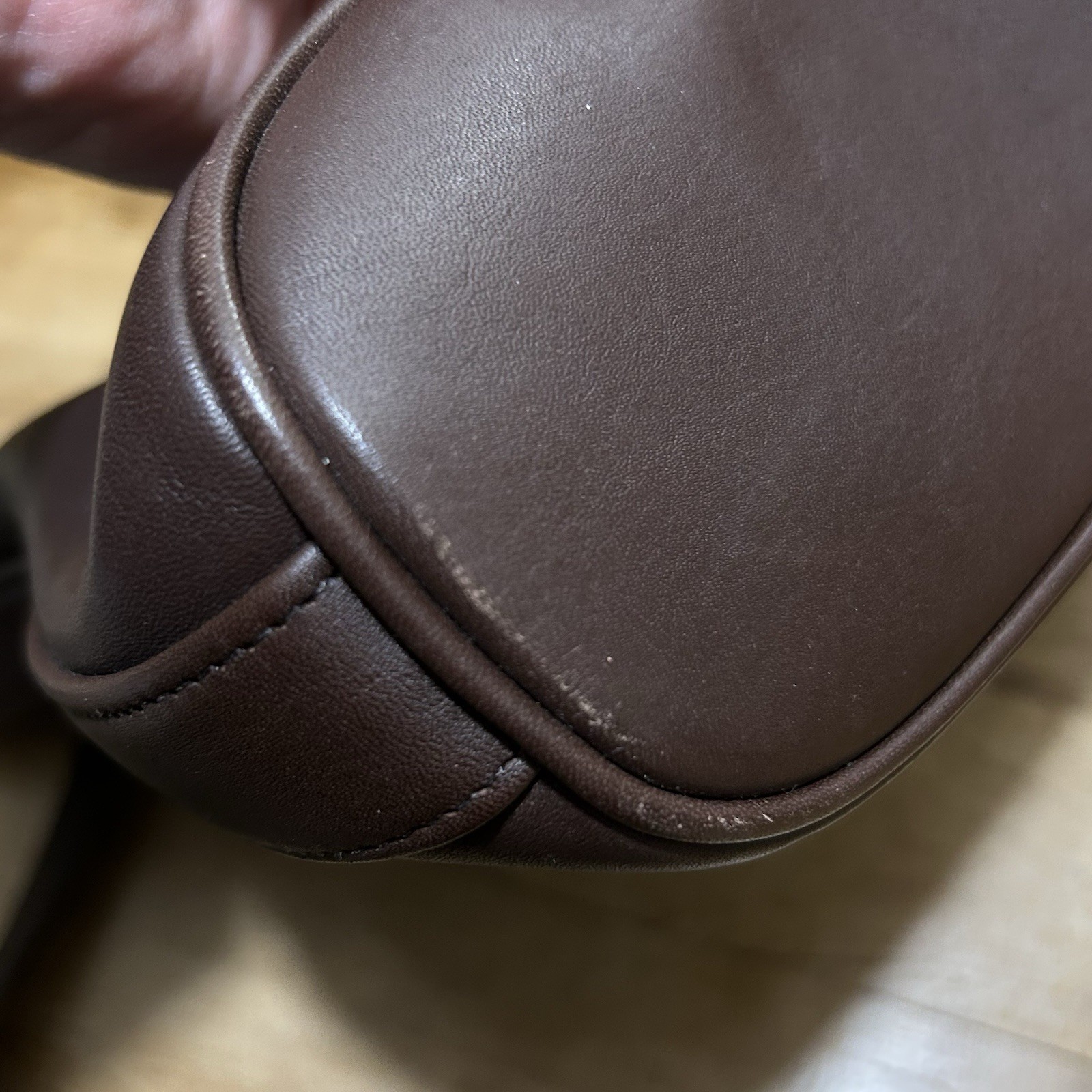 Vintage 90s Coach Whitney 4115 Large Flap Mahogany Brown Leather USA Key Fob