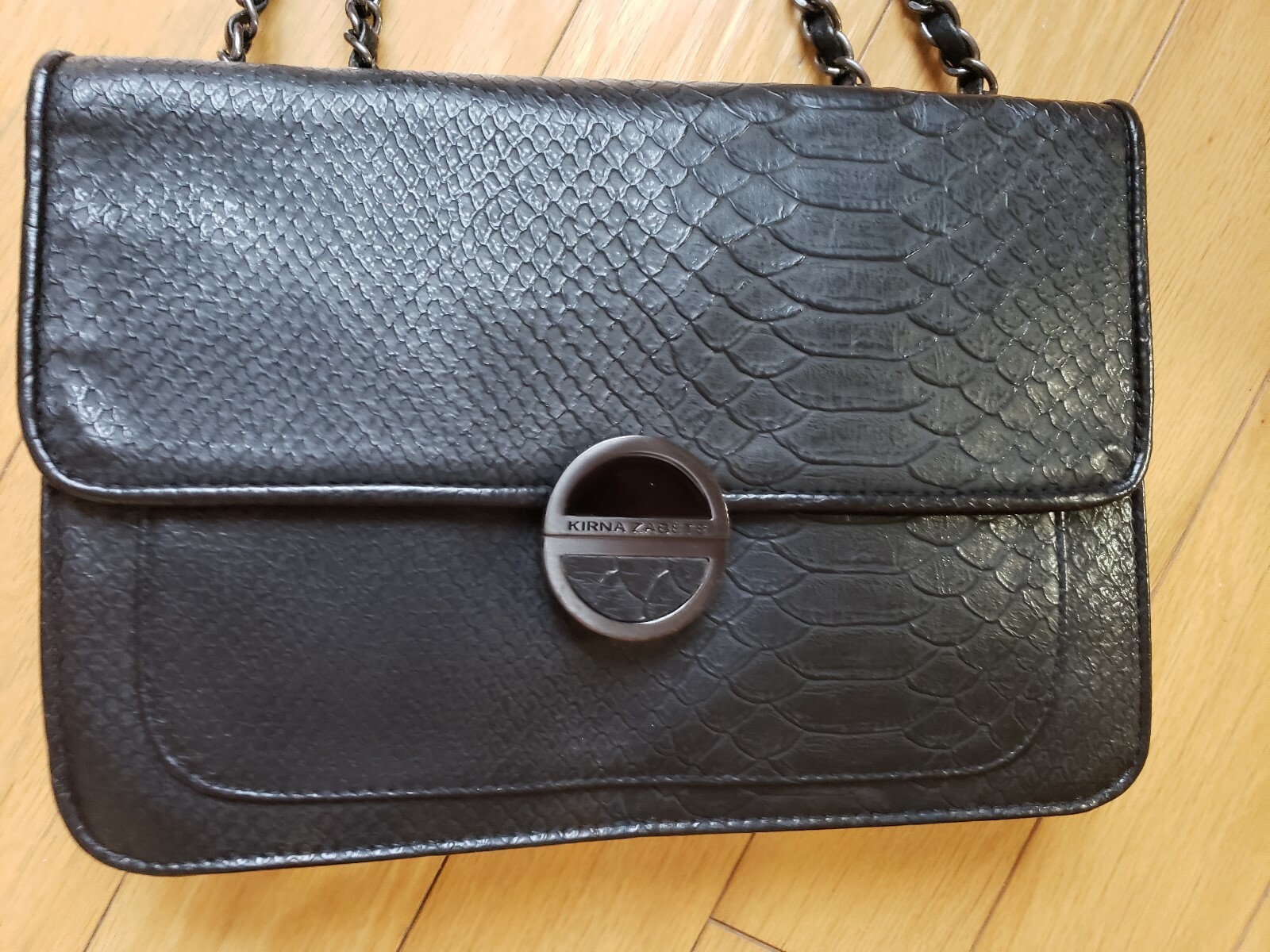 EUC Kirna Zabete Crossbody Bag with chain 9.5 x 8 x 1.75