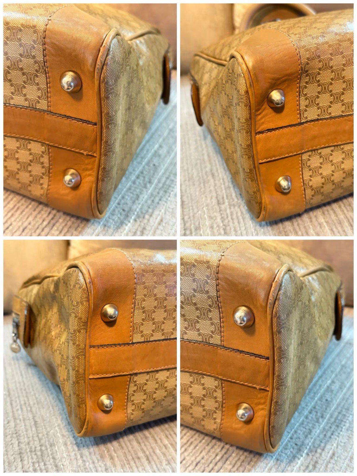 Celine Macadam coated canvas handbag
