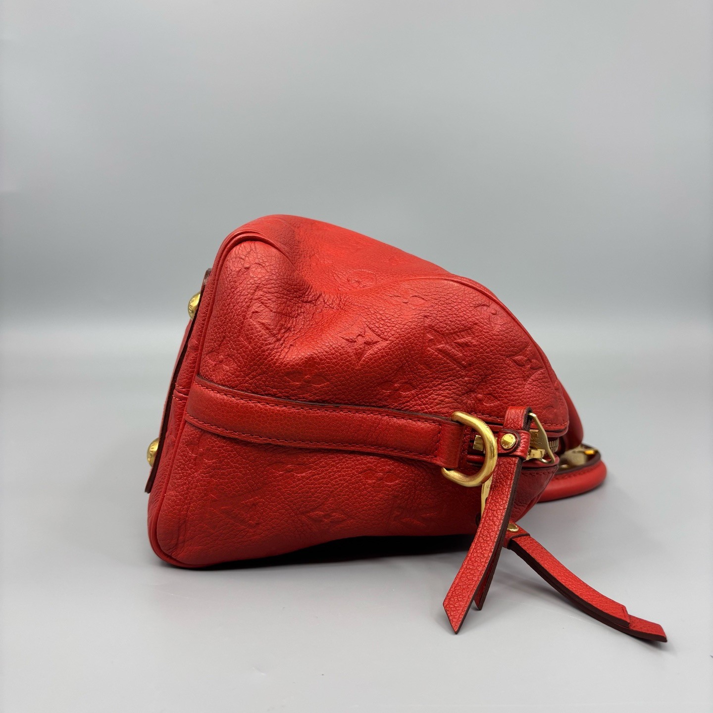 Louis Vuitton Speedy Bandoulière 25 Monogram Empreinte Red Women’s Shoulder Bag