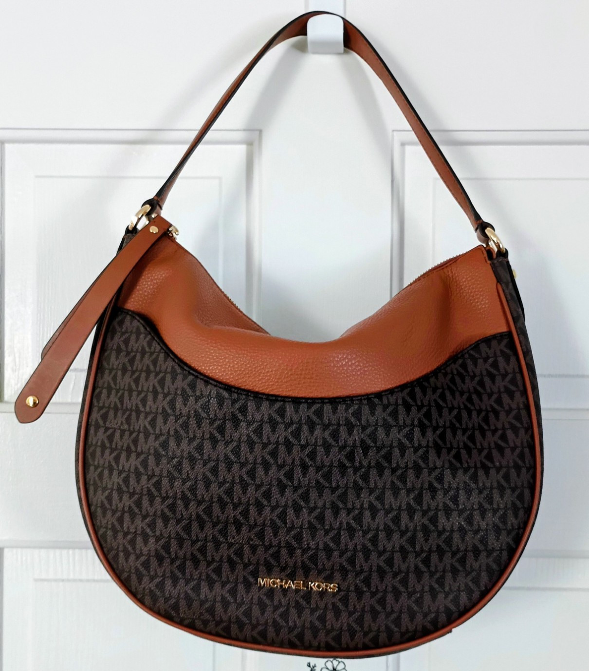 Michael Kors Signature Monogram Large Hobo Bag