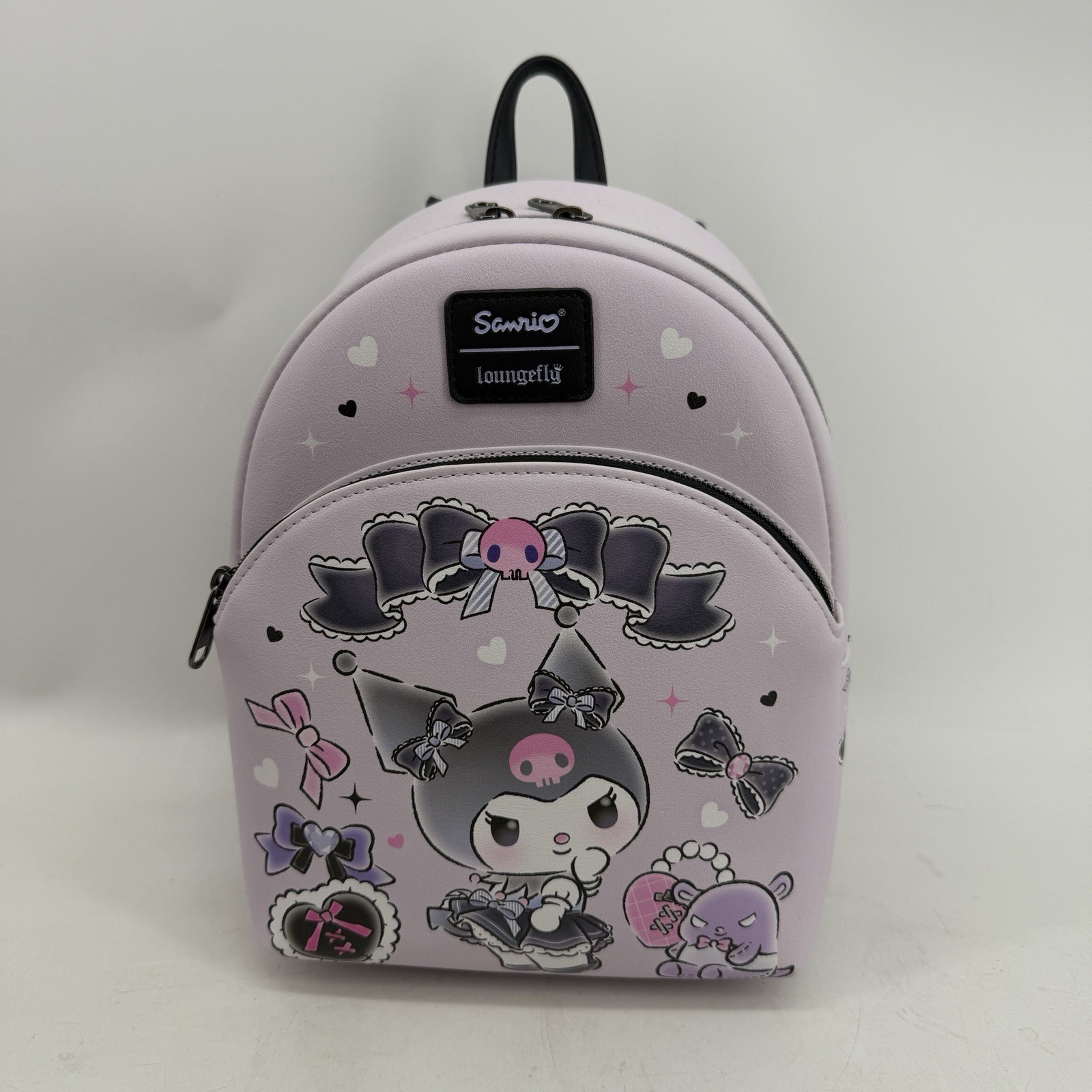 Loungefly Kuromi Baku Sass Pose Mini Backpack Hello Kitty Gothic Lolita Kawaii