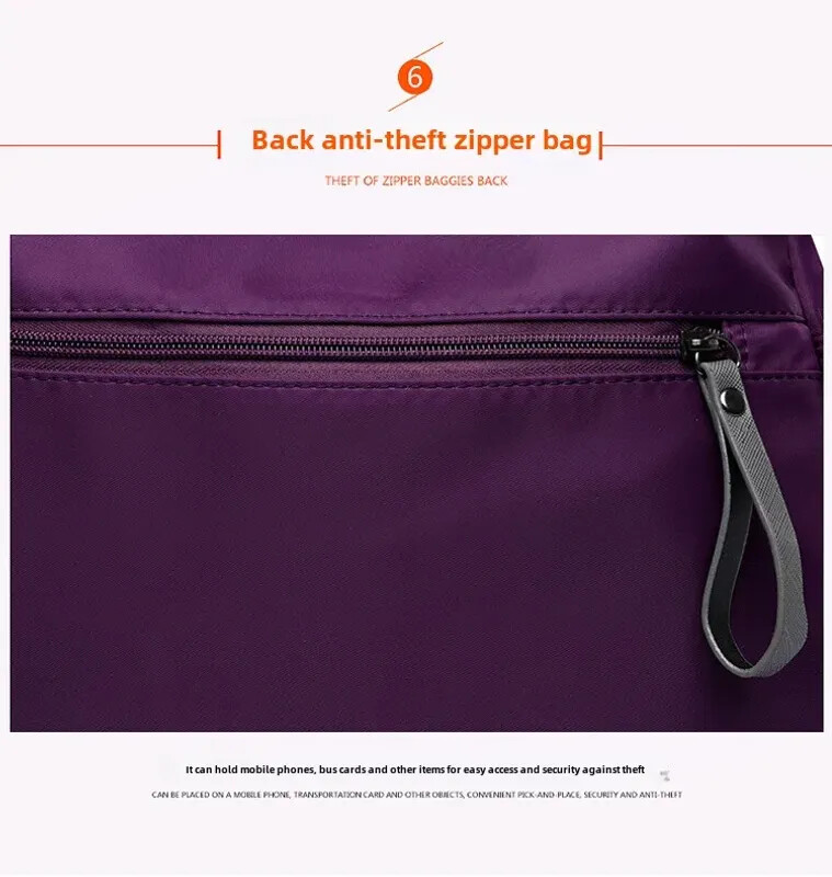 Nylon Women’s Utility Bag Nurse Bag with Lots of Pockets, Lightweight Tote Bag