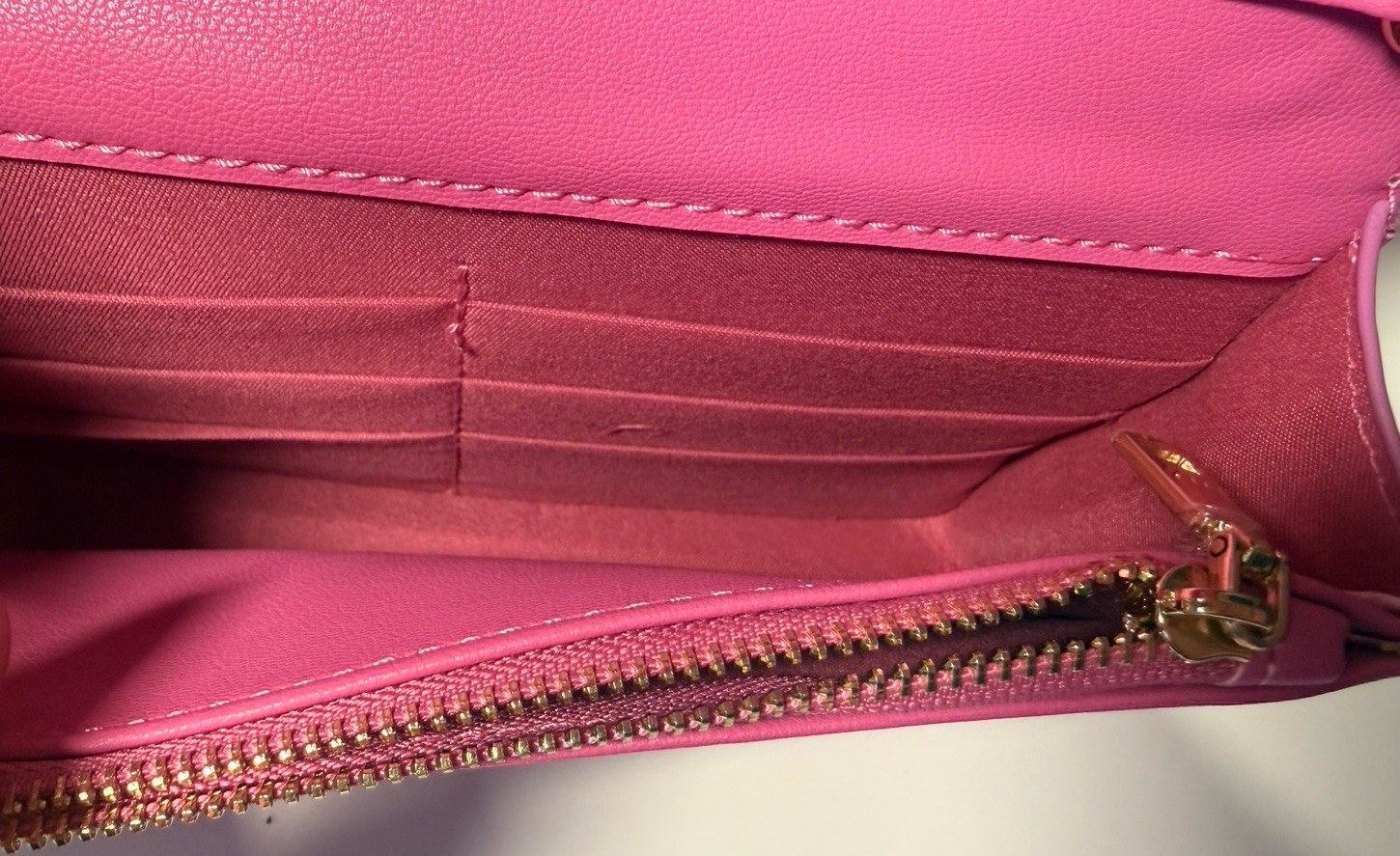 bebe Fuchsia Textured Crossbody Bag with Chain Strap, Logo Accent, Bag Charm