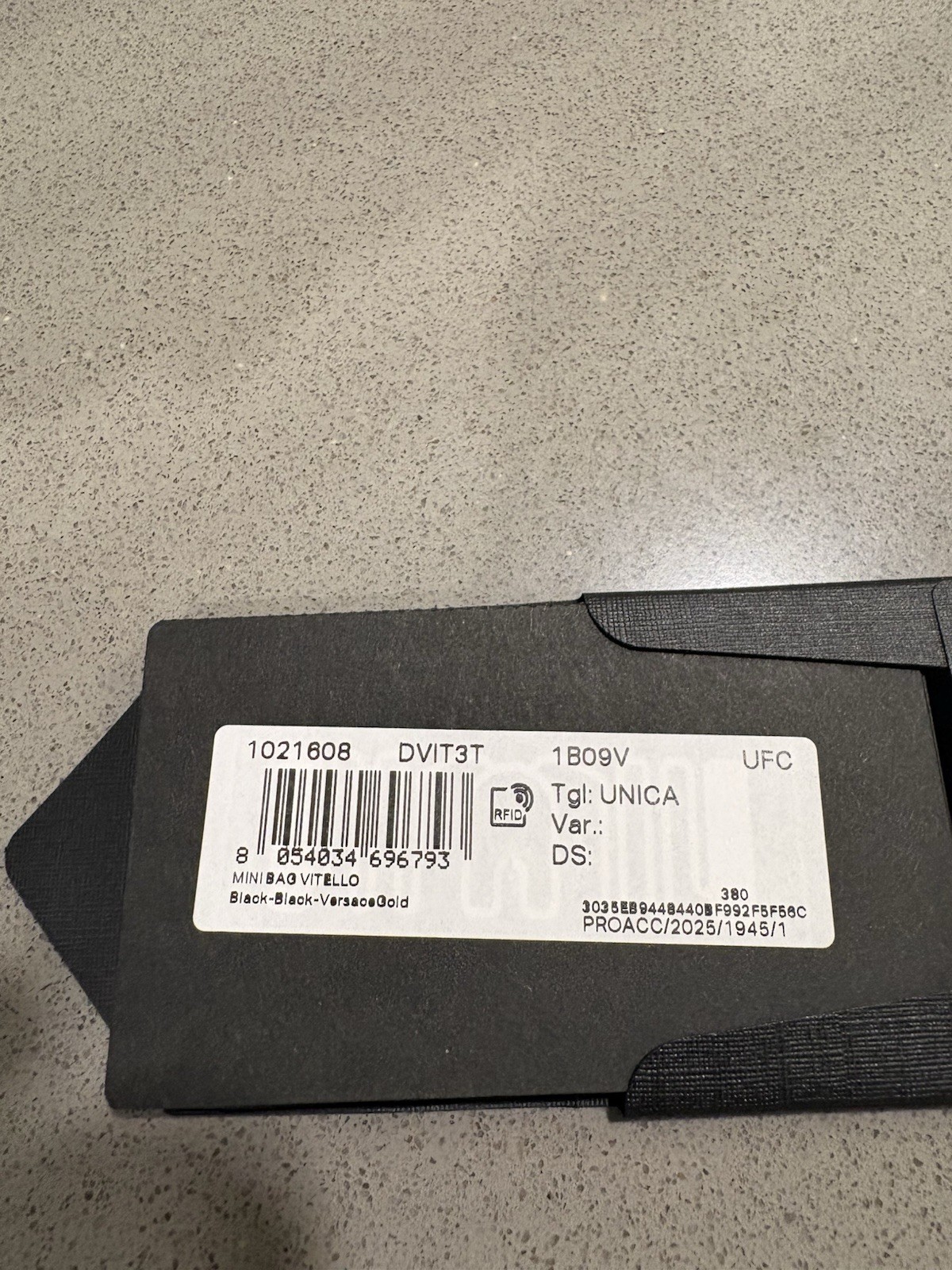 Versace Mini Bag Vitello Convertible Clutch Black $1500 Retail