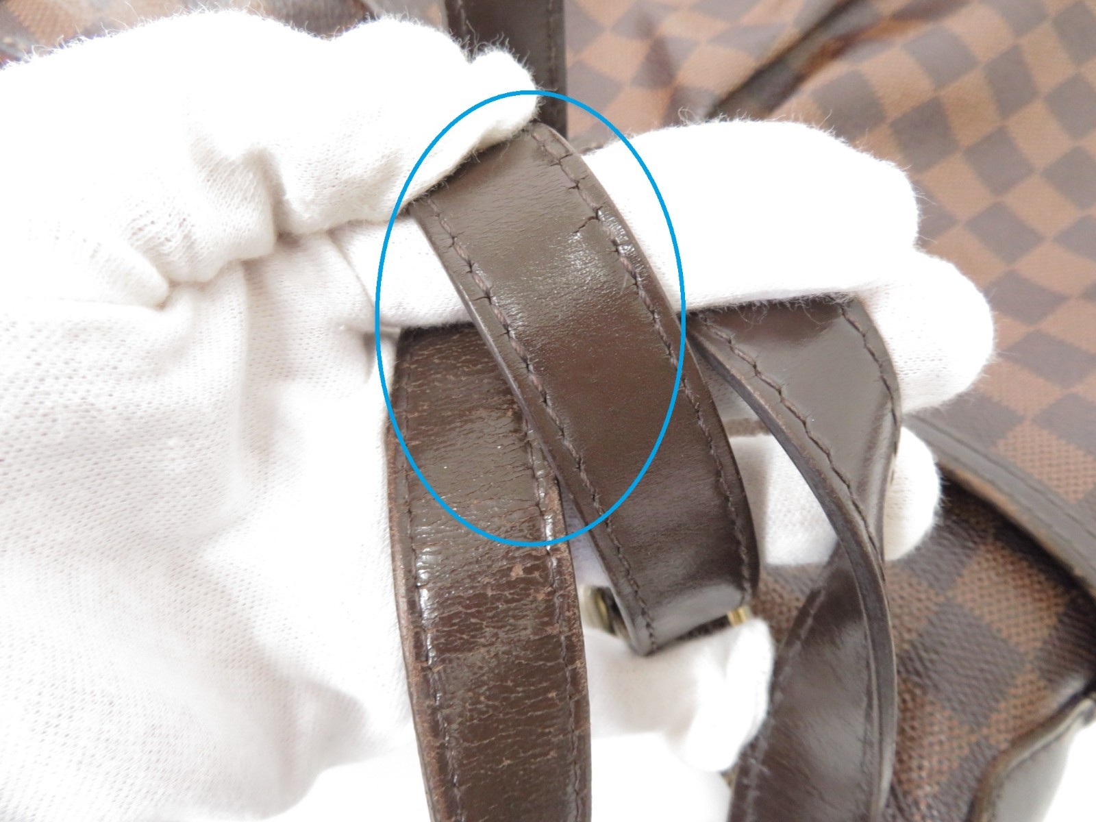 Authentic Louis Vuitton Damier Ebene Bloomsbury PM Shoulder Bag F#45026