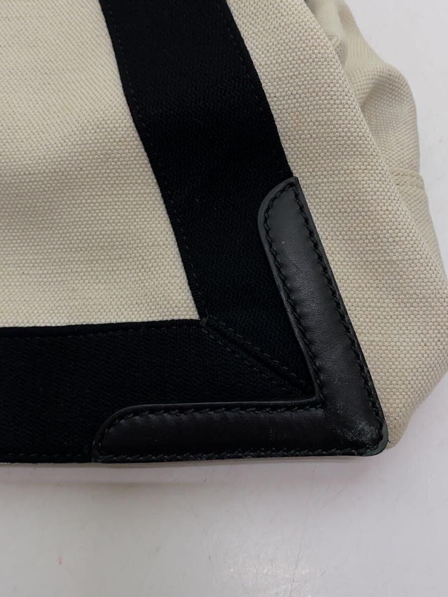 BALENCIAGA NAVY CABAS M Cabas M With Pouch Canvas WHT 339936