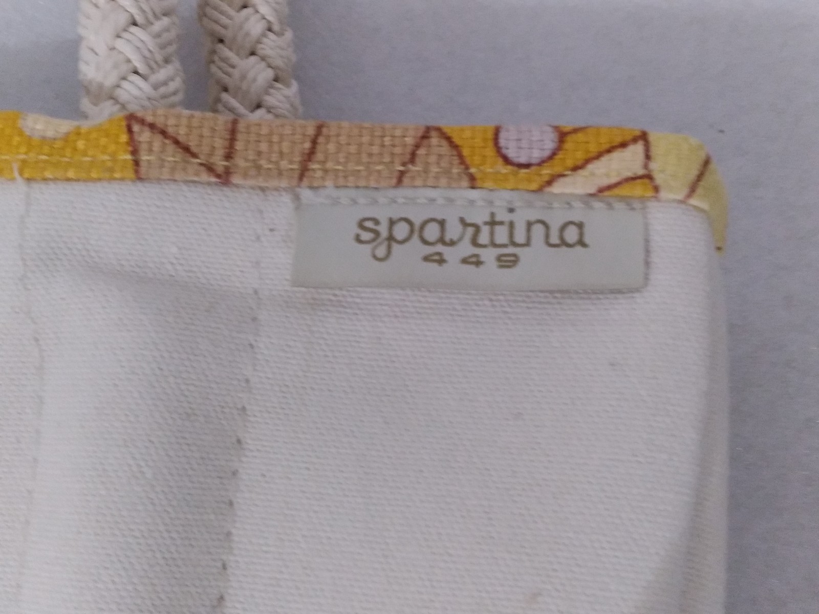 Spartina 449 Beach Bag Tote Summer House Large Mermaid Canvas Rope Handle NWT
