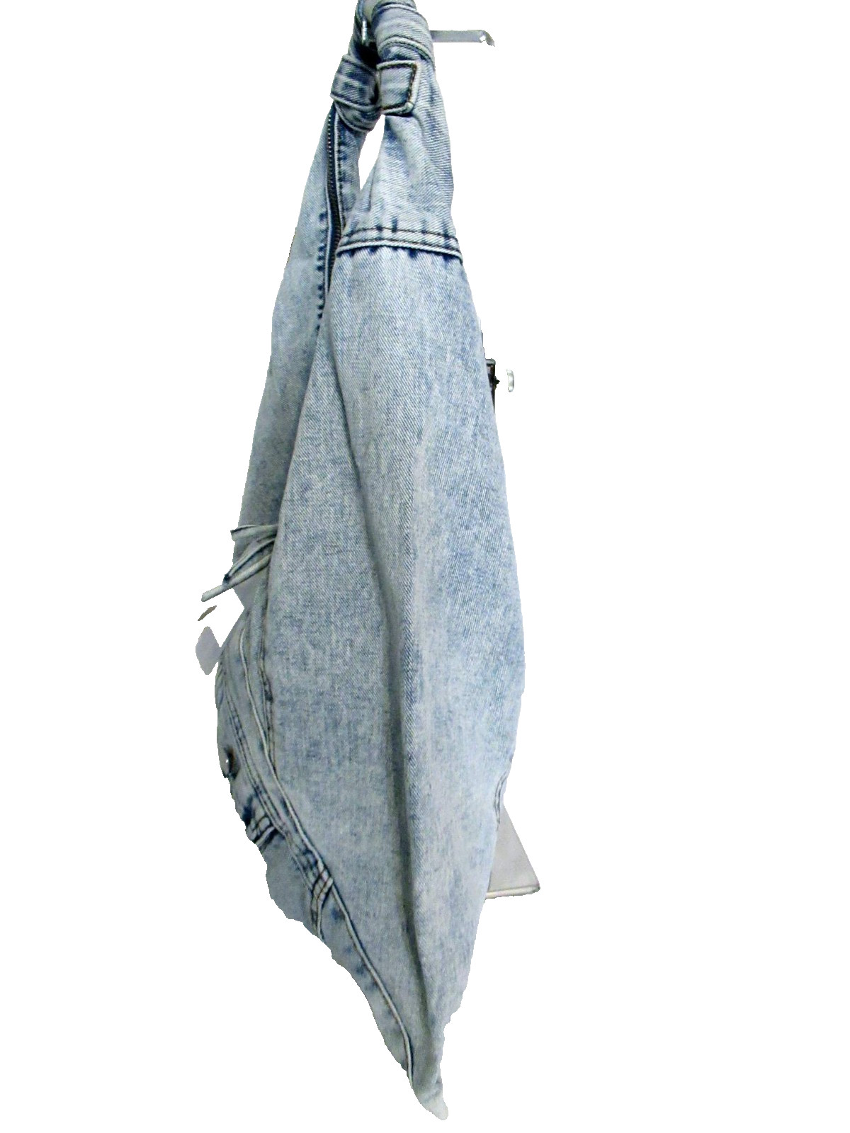 ITALIAN TRENDY WASHED JEANS HOBO BAG DENIM BAG PURSE MADE IN ITALY