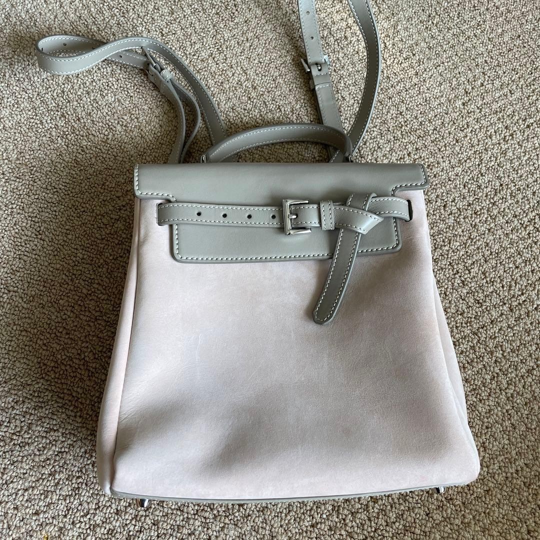 Foxey Pink Leather Oxford Backpack 21.5cm Suede & Leather, Pre-owned