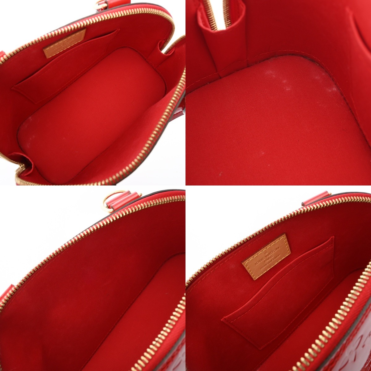 Louis Vuitton Alma BB 2WAY M90174 Handbag Monogram Vernis Red #WB5473