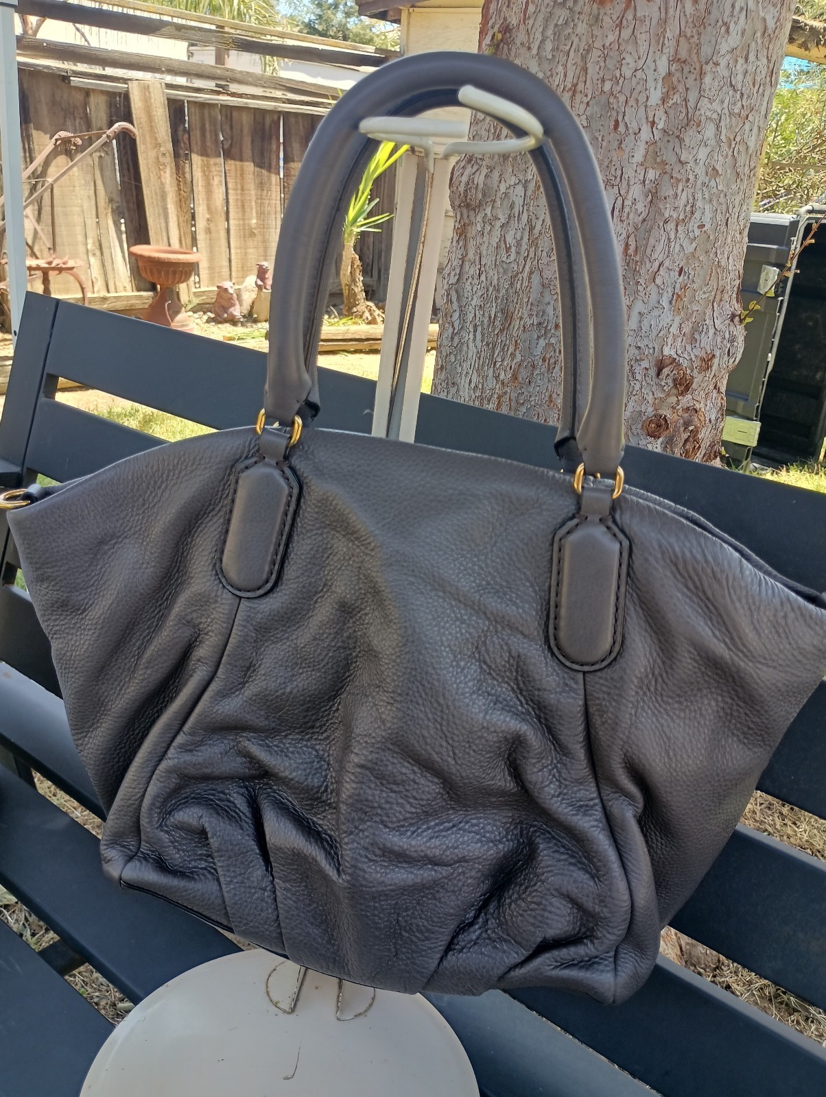Marc by Marc Jacobs Standard Supply Gray Leather Q Fran Tote Handbag
