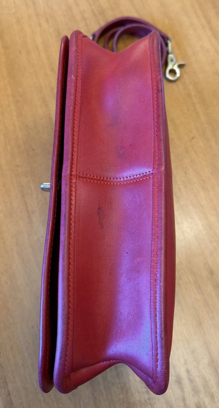 Vintage Coach Red Convertible Clutch Bag made in NYC 9635