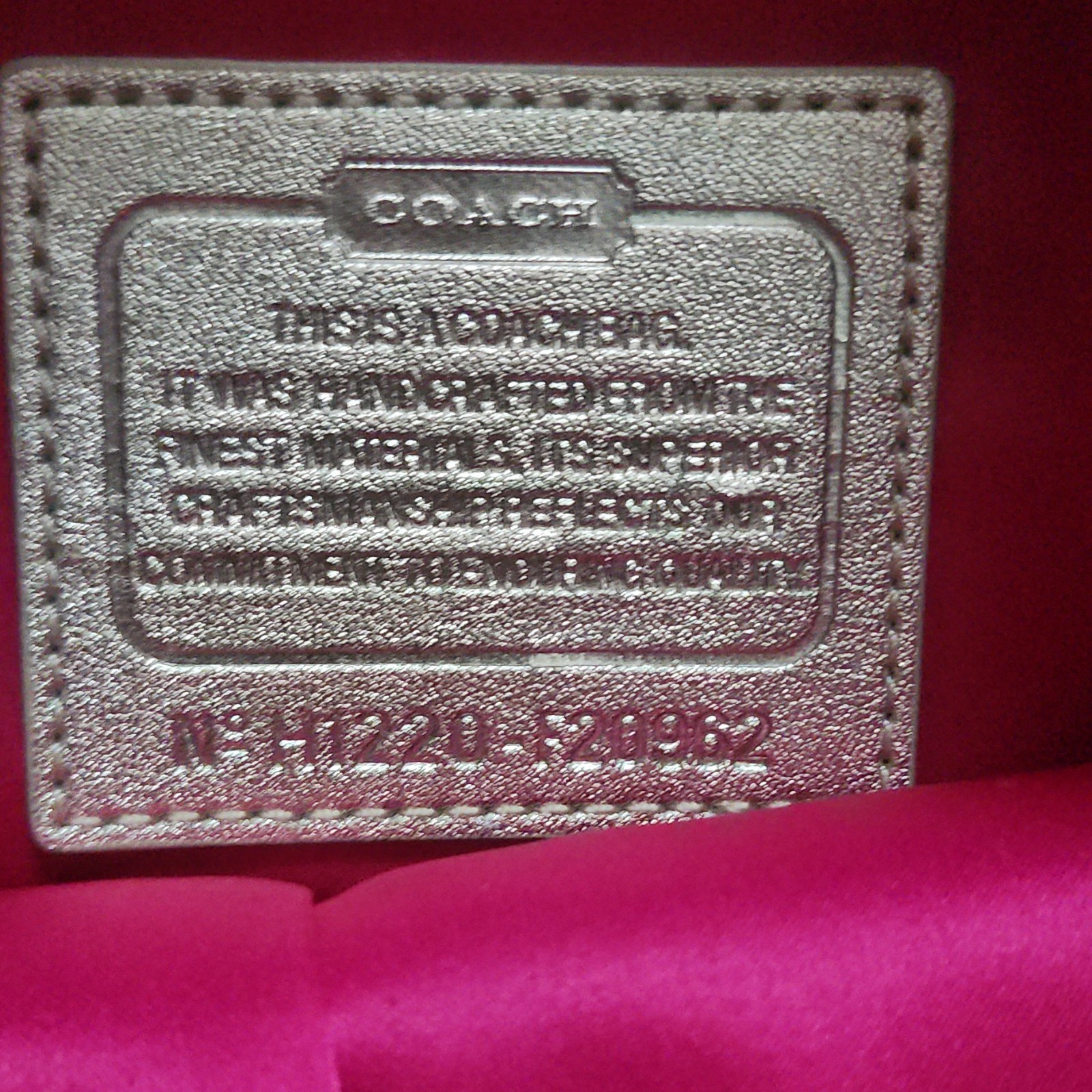 Coach Signature C Monogram Gray Shoulder Bag Zip Closure w/ Adjustable Strap