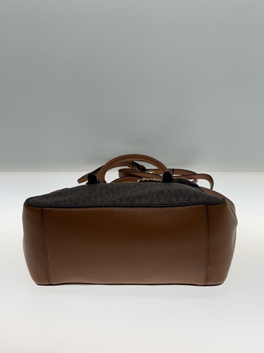 MICHAEL KORS Handbag, PVC, Brown, All-over print, 35F1G4VM2B, 2-way shoulder bag