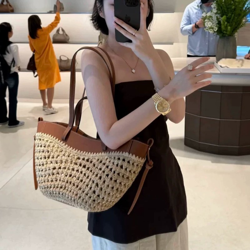 Women’s Straw Woven Tote Bag Large Beach Shoulder Handbag Summer Casual Shopper