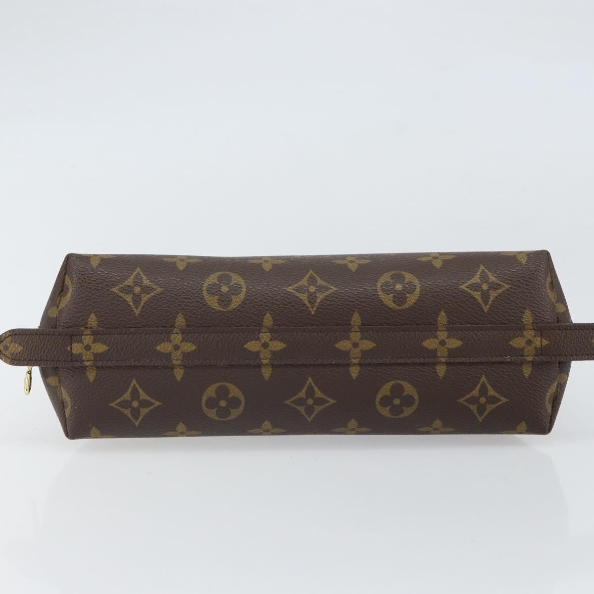LOUIS VUITTON Monogram Trousse Demi Ronde Cosmetic Pouch M47520 LV Auth BA10020